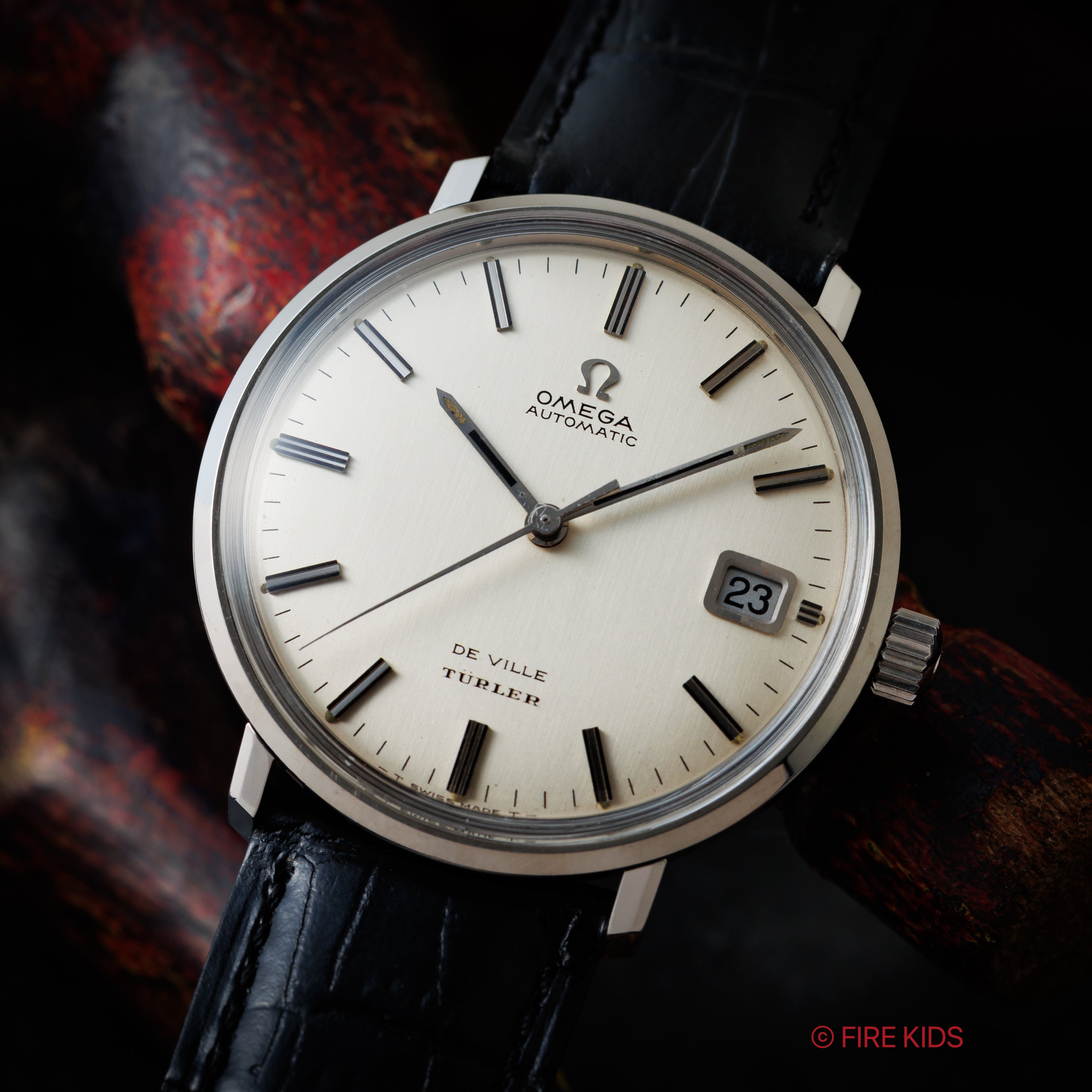 オメガ デ・ヴィル チューラーWネーム 自動巻き ワンピースケース 1969