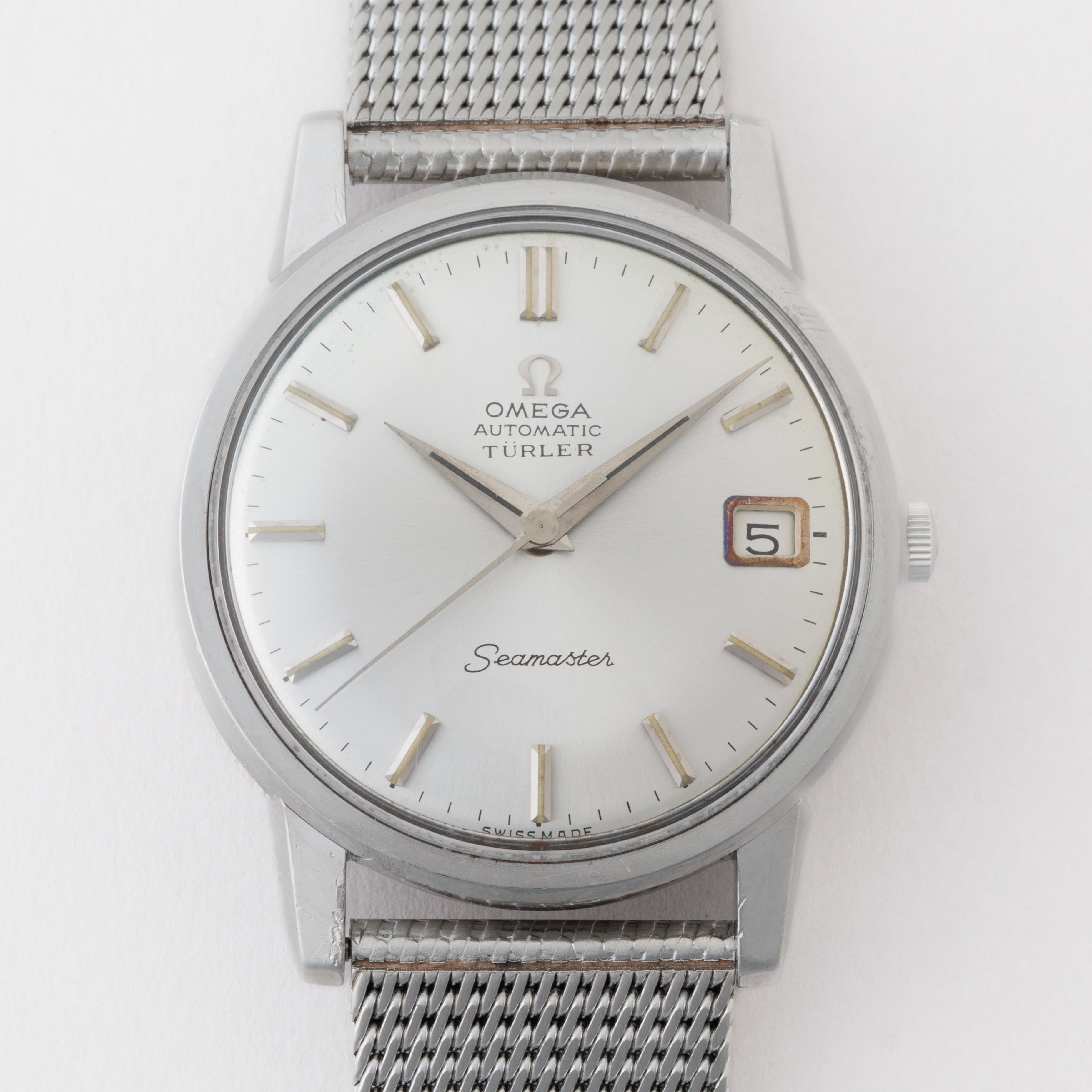 オメガ シーマスター チューラーWネーム 1965年製 Ref.166.003 純正メッシュブレス