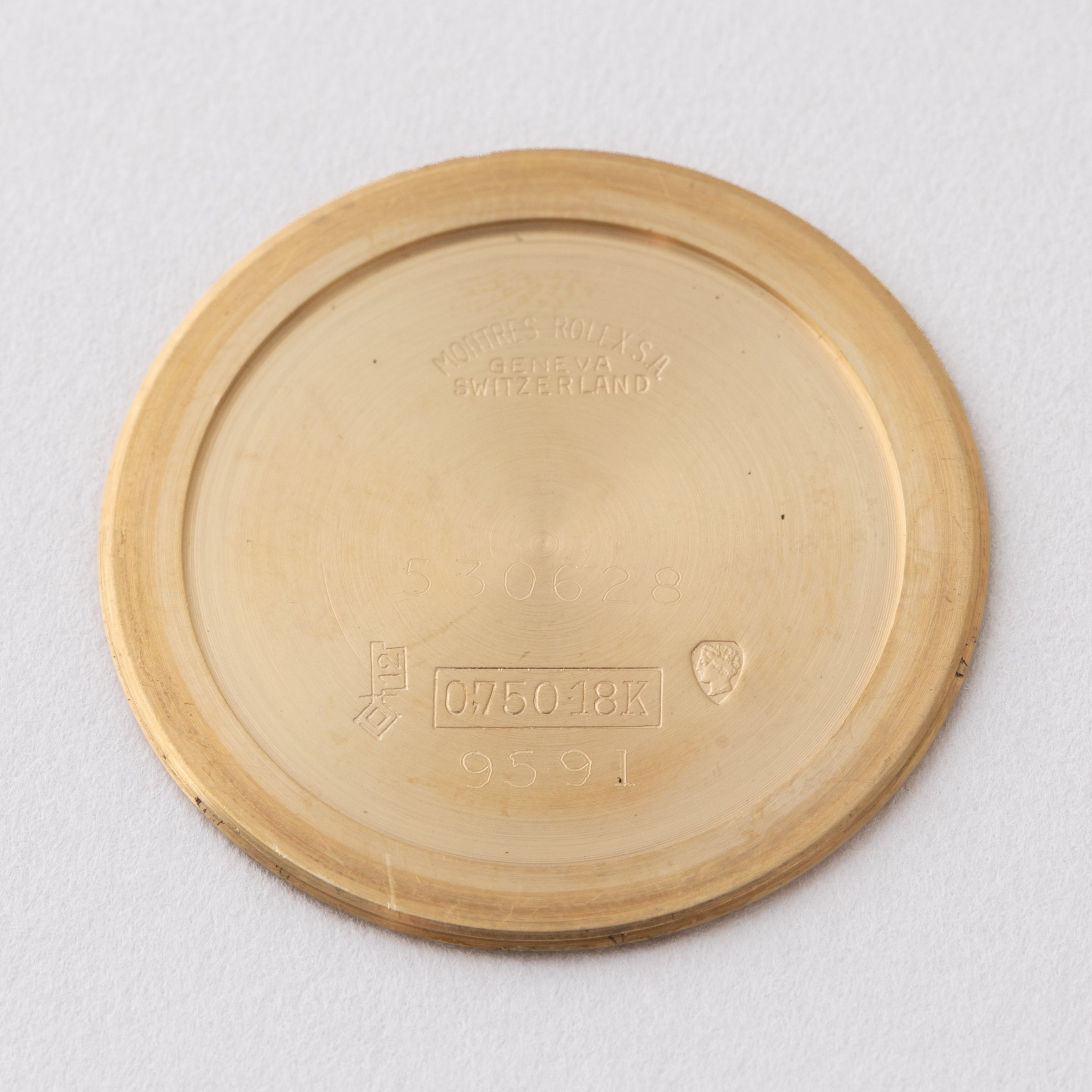 ROLEX プッシュピン ケース付き ロレックス ピンホール 18金無垢ケース、ブレス 1977年製