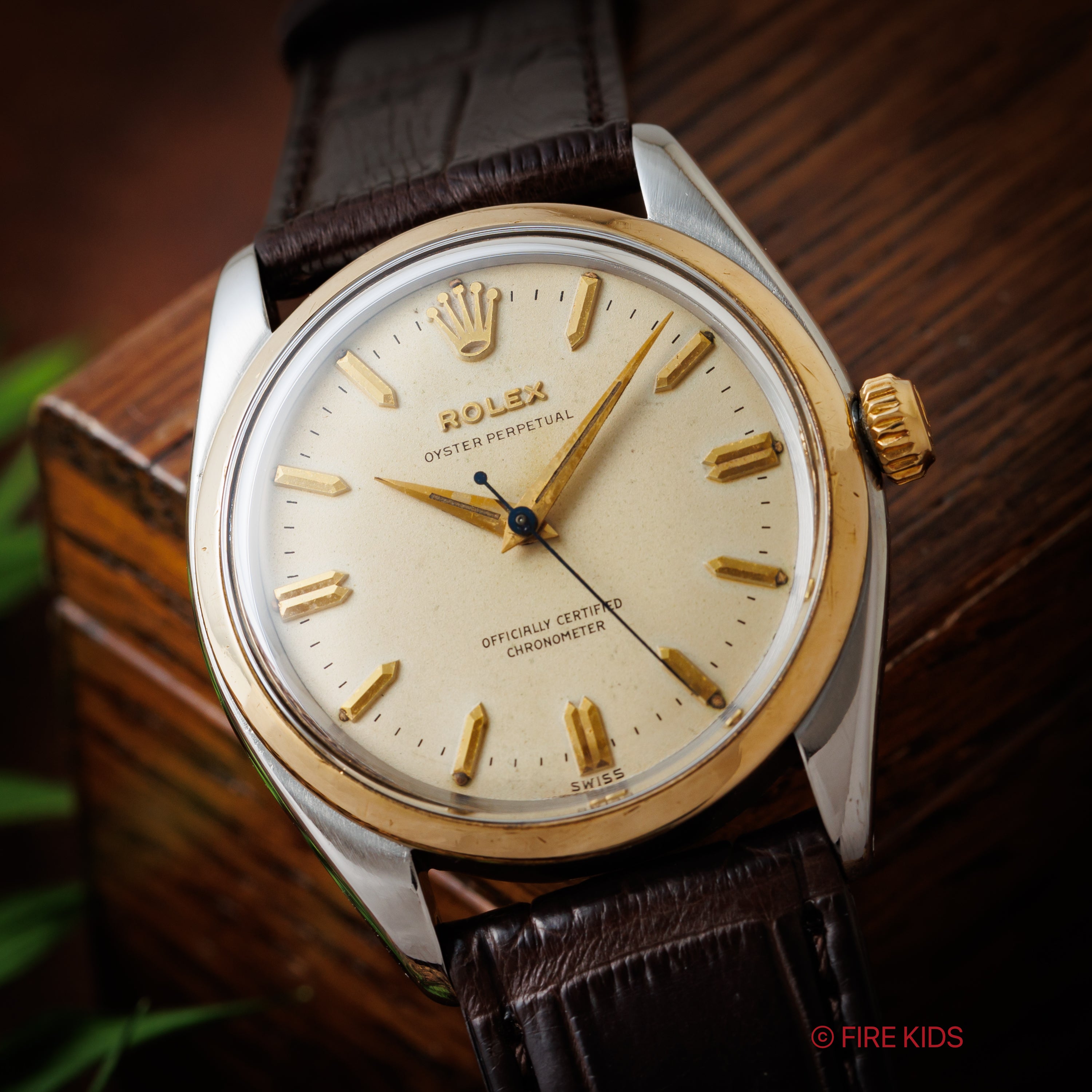 ロレックス オイスターパーペチュアル コンビ 1956年製 Ref.6564