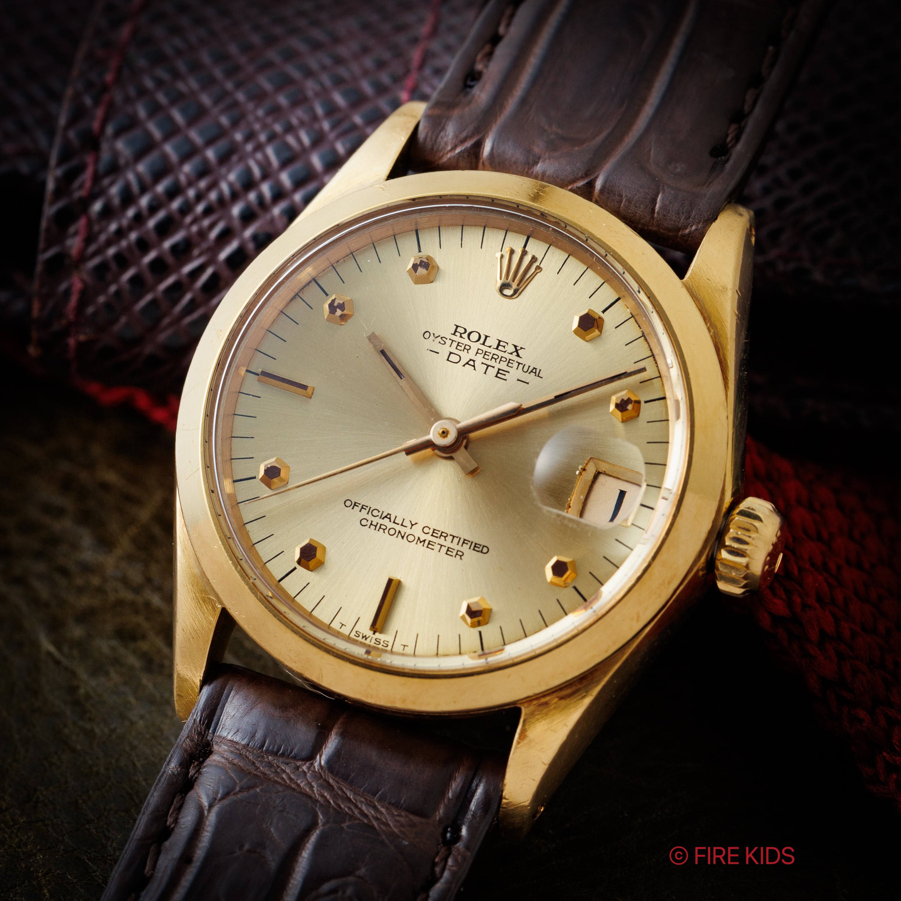 ロレックス オイスターパーペチュアルデイト 18金無垢イエローゴールド