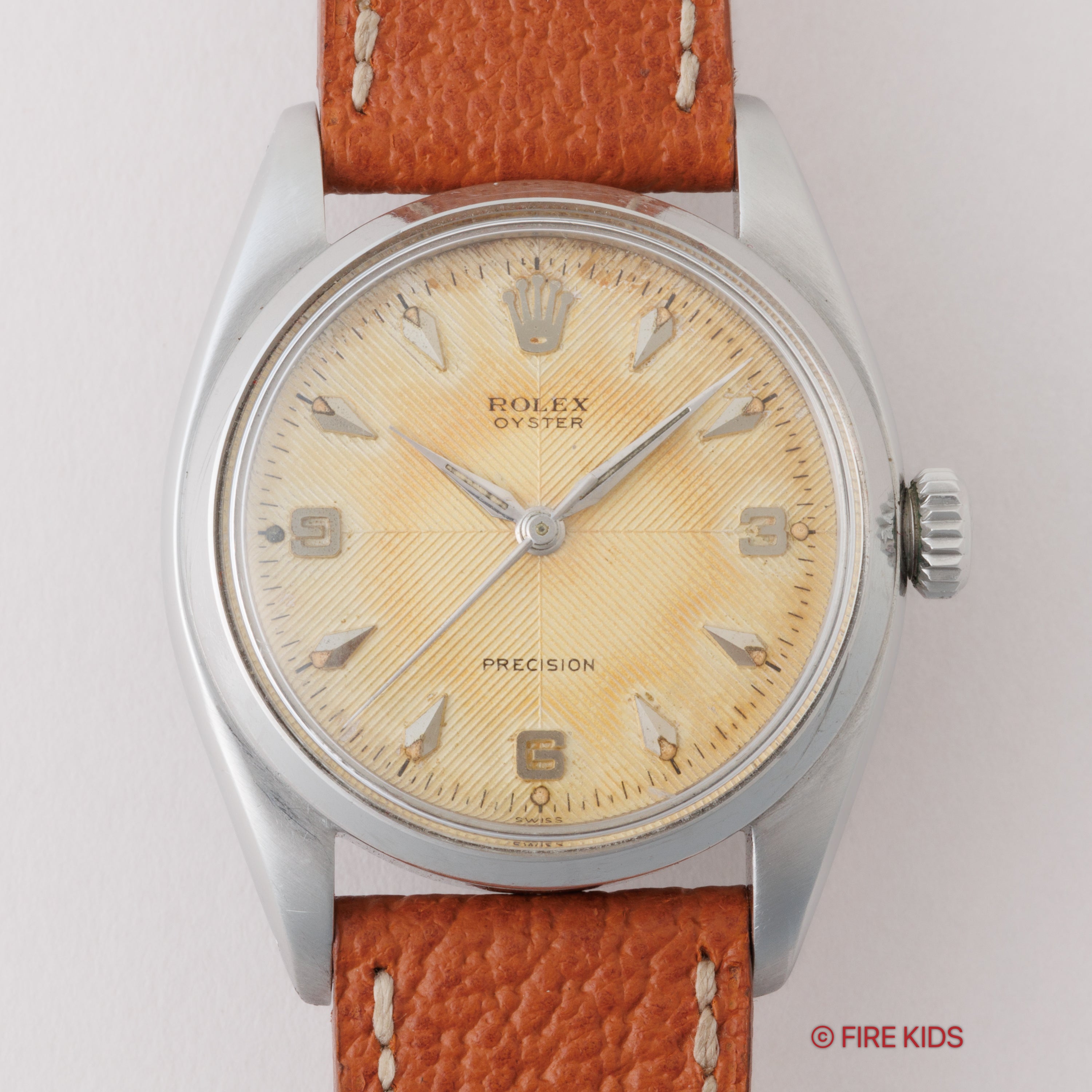 ロレックス オイスター 1957年製 手巻き Ref.6422 シェブロンダイアル
