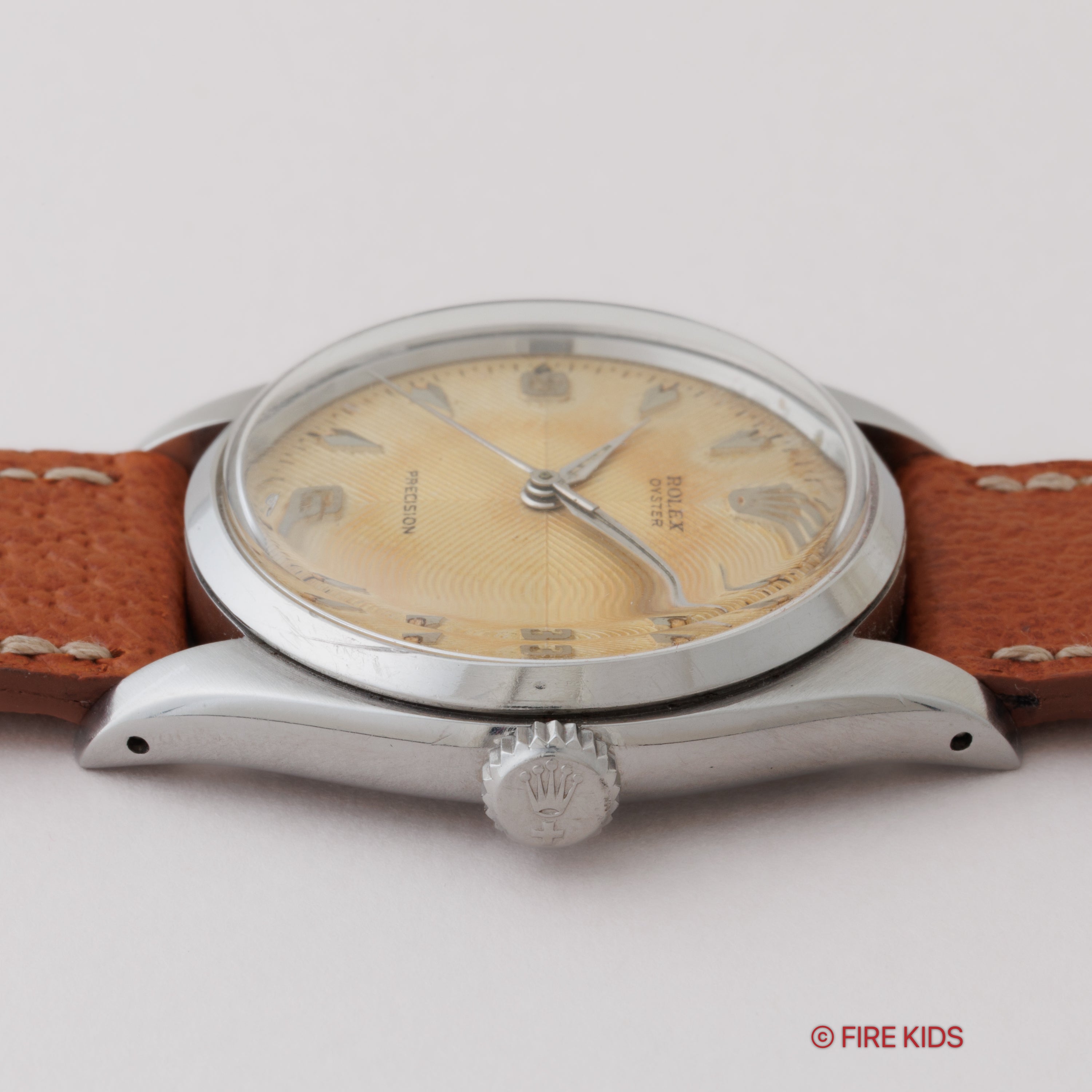 ロレックス オイスター 1957年製 手巻き Ref.6422 シェブロンダイアル