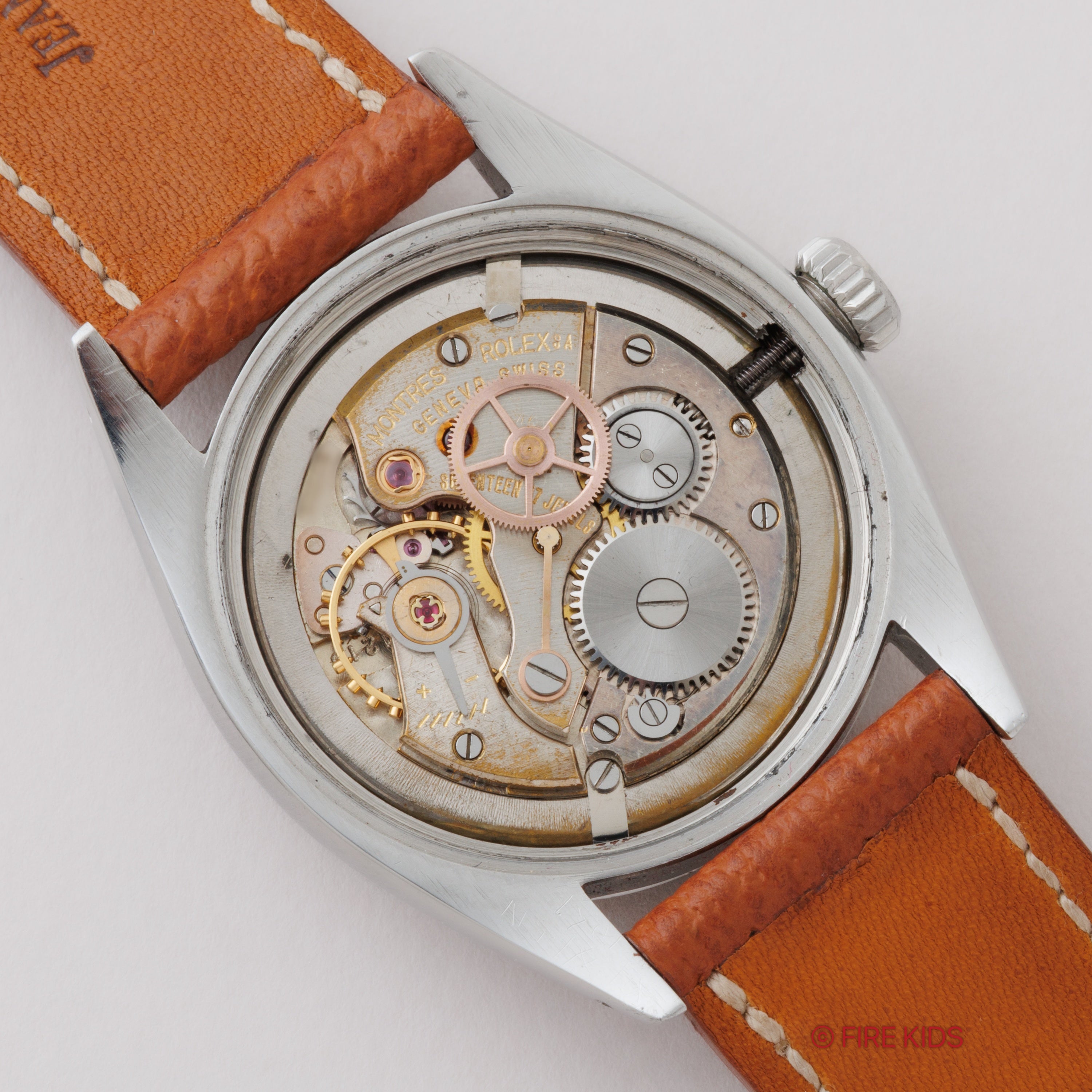ロレックス オイスター 1957年製 手巻き Ref.6422 シェブロンダイアル