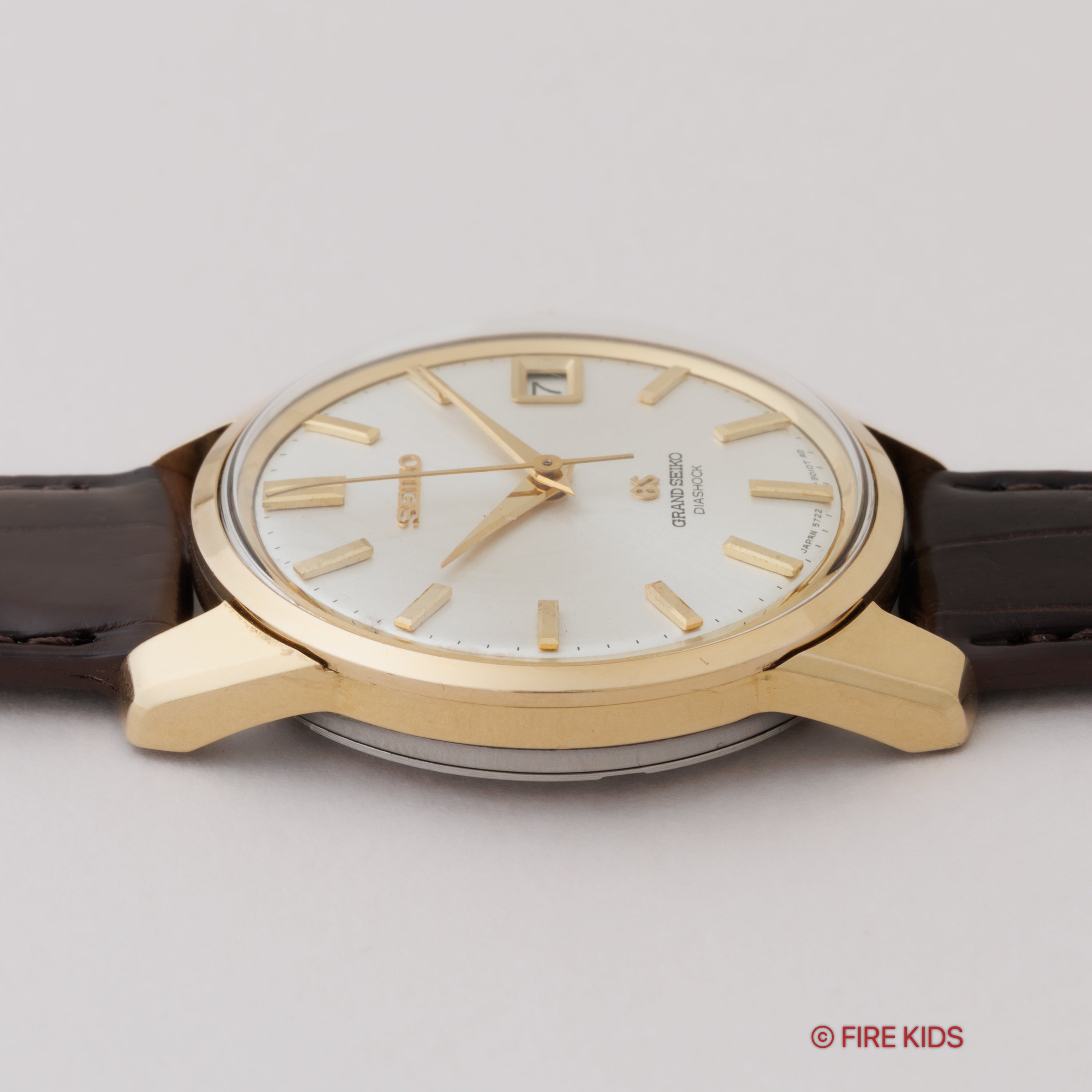 セイコークラウンスペシャル 手巻き 時計 ゴールド ケース レザー ベルト グランドセイコー 57GS 1968年製 CAPゴールド Ref.5722-9011 手巻き