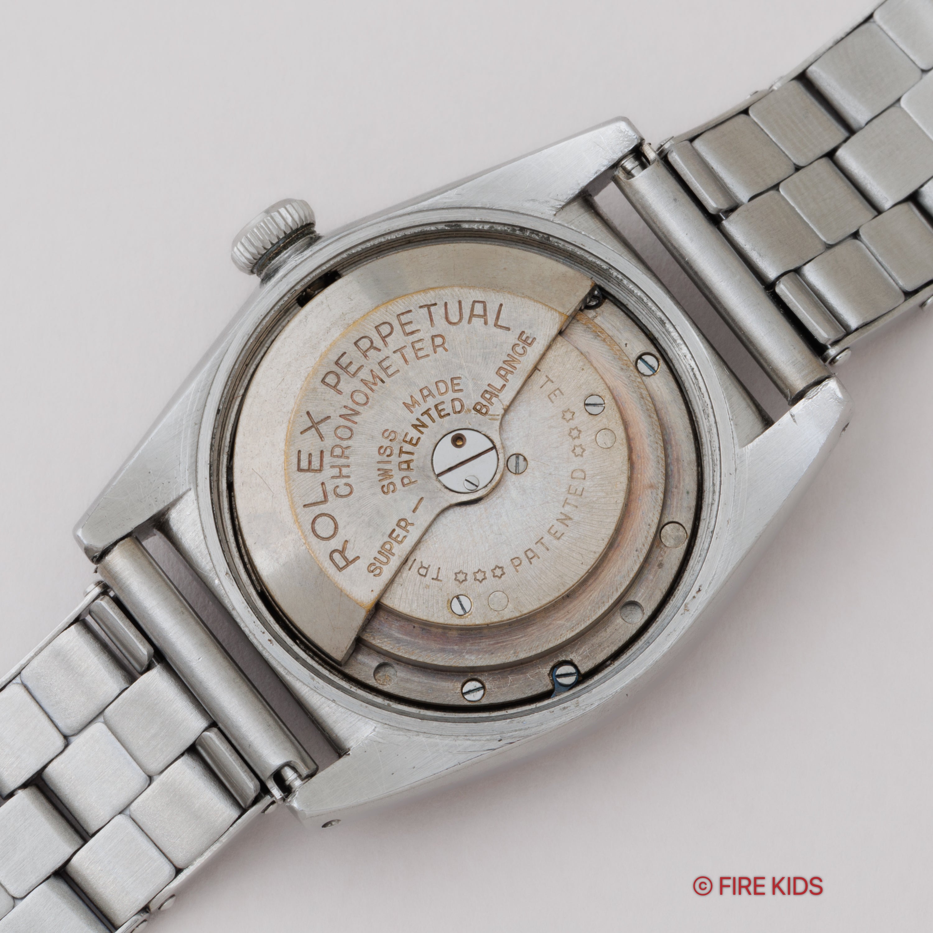 ロレックス バブルバック マッピンダブルネーム 1943年製 スモールセコンド Ref.2764 社外リベットブレス