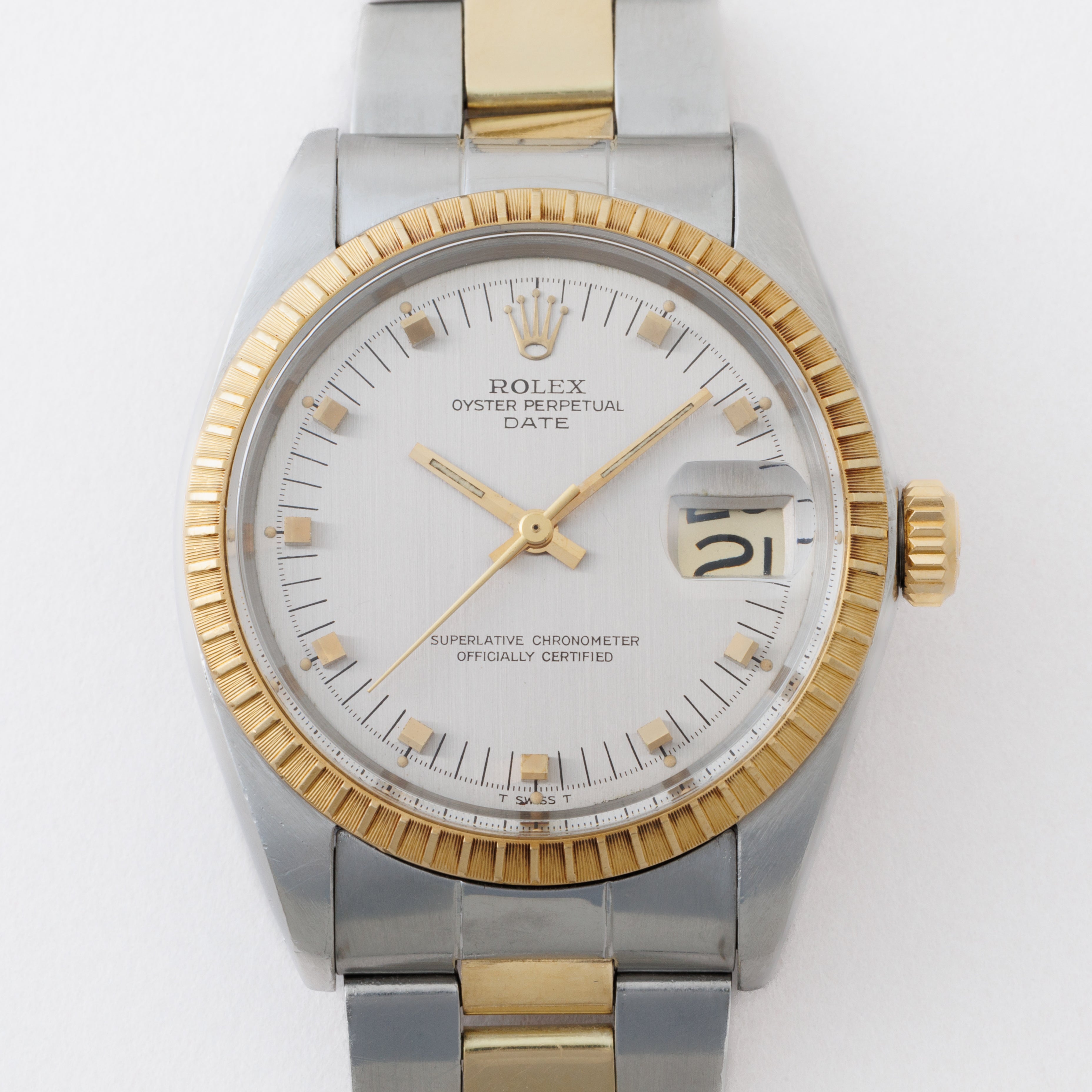ロレックス ROLEX 純正 駒 コマ コンビ オイスターパーペチュアル ROLEX オイスターパーペチュアル デイト コンビ 1505 SS/14KYG