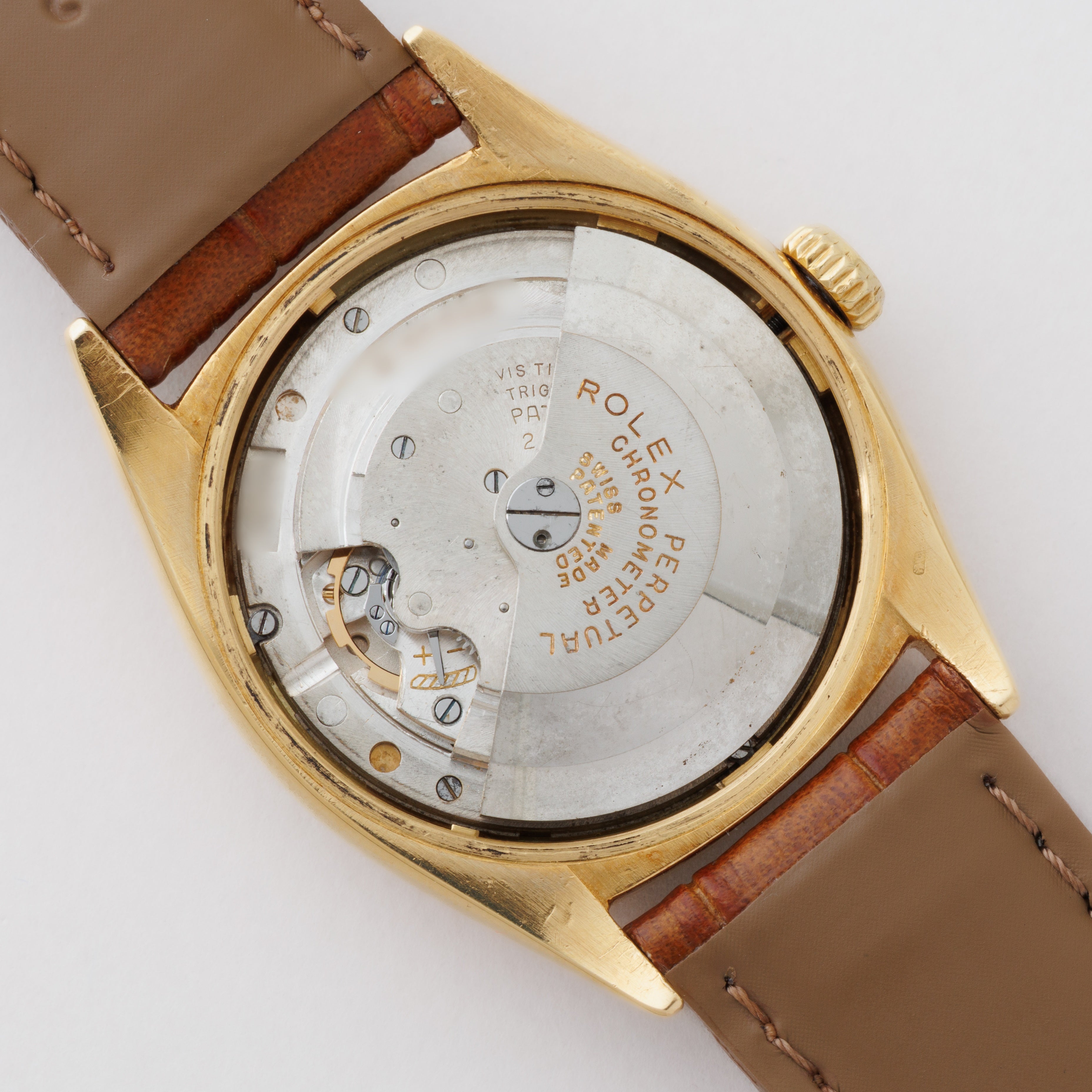 ロレックス 18金無垢プレデイトジャスト36 ビッグバブル Ovettone Ref.6105  1951年製 赤カレンダー 自動巻き