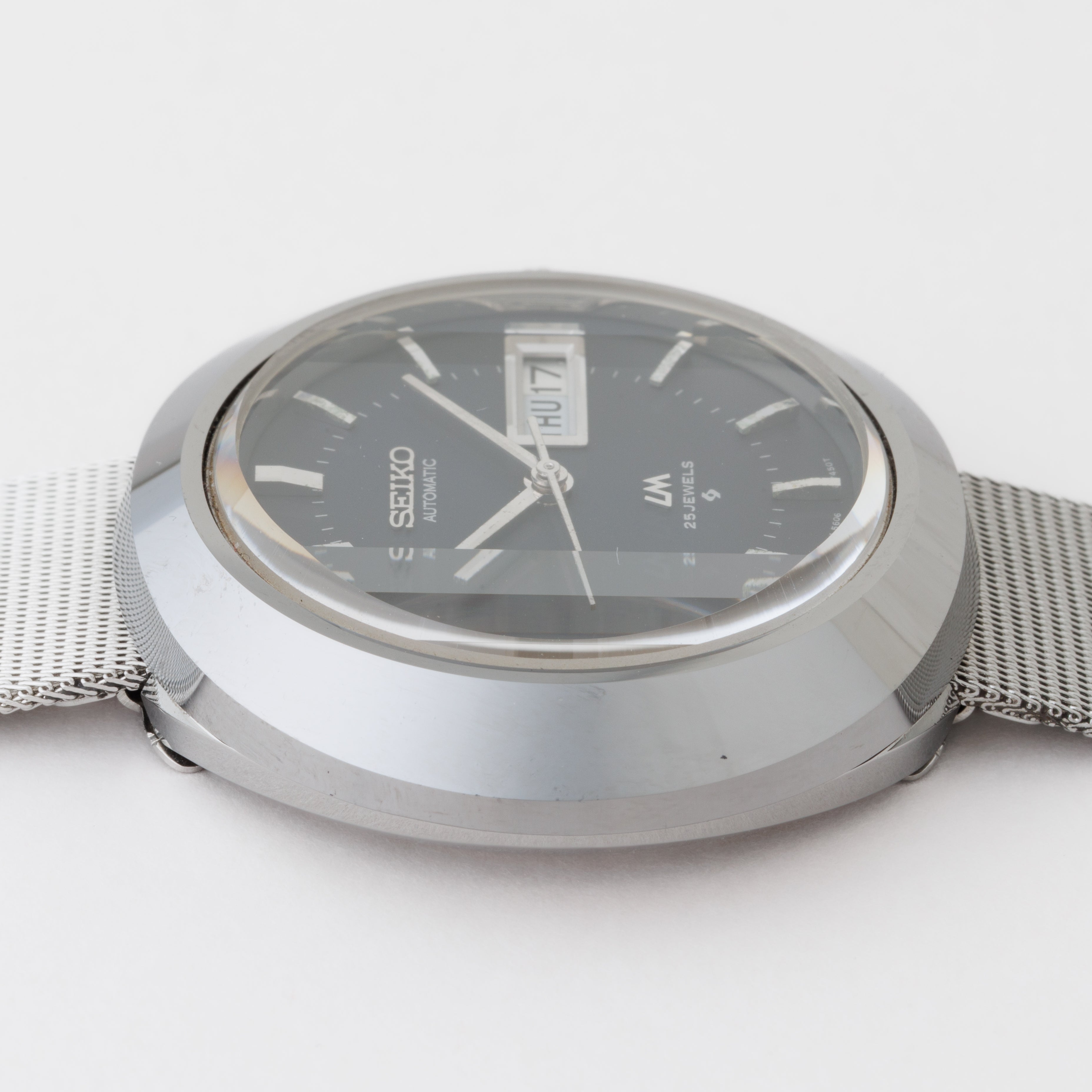 セイコー LM 1971年製 グレーダイヤル 超硬ケース Ref.5606-7200 純正ブレス 自動巻き