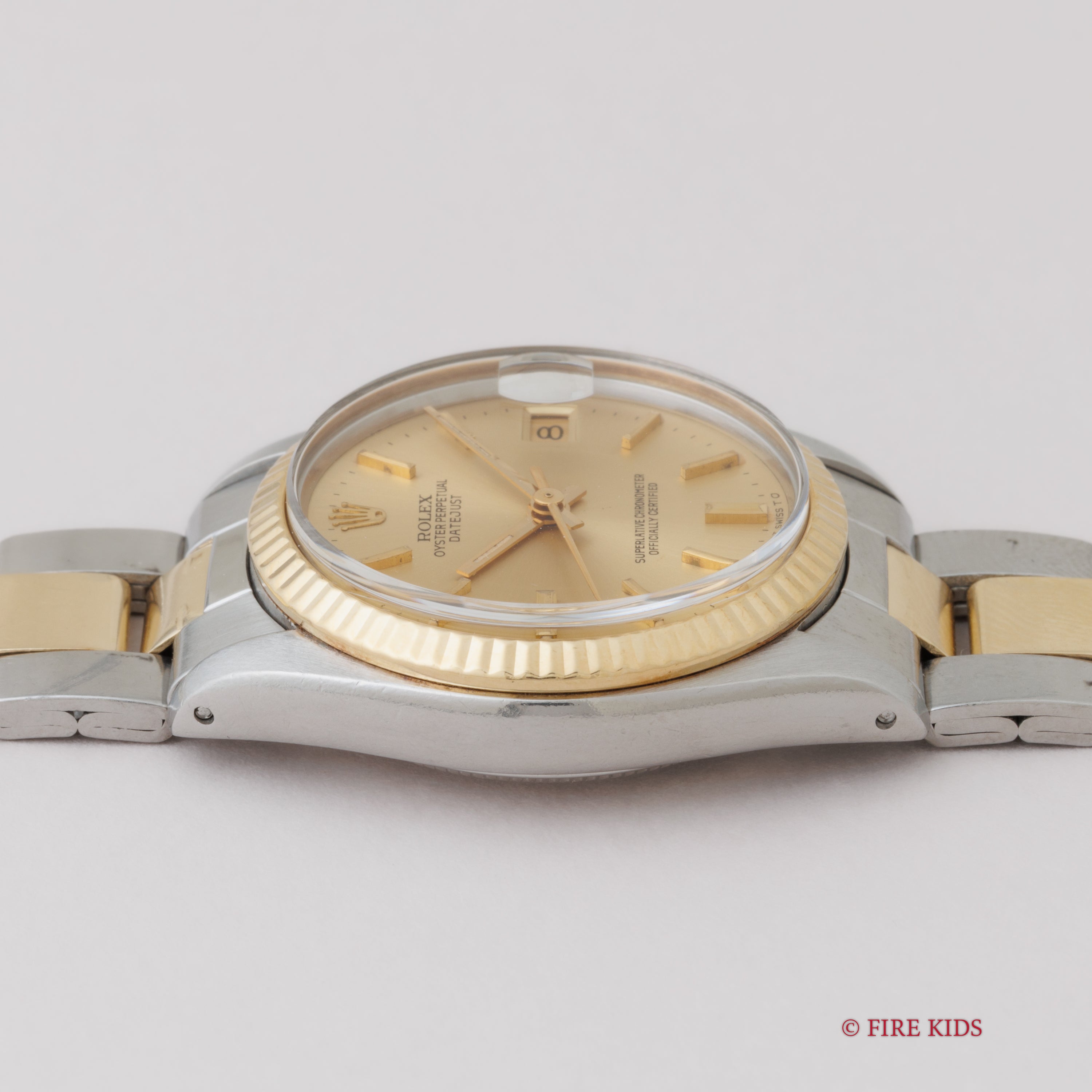 ロレックス デイトジャスト31 コンビ 1974年製 Ref.6827 シグマダイヤル 純正3連コンビオイスターブレス