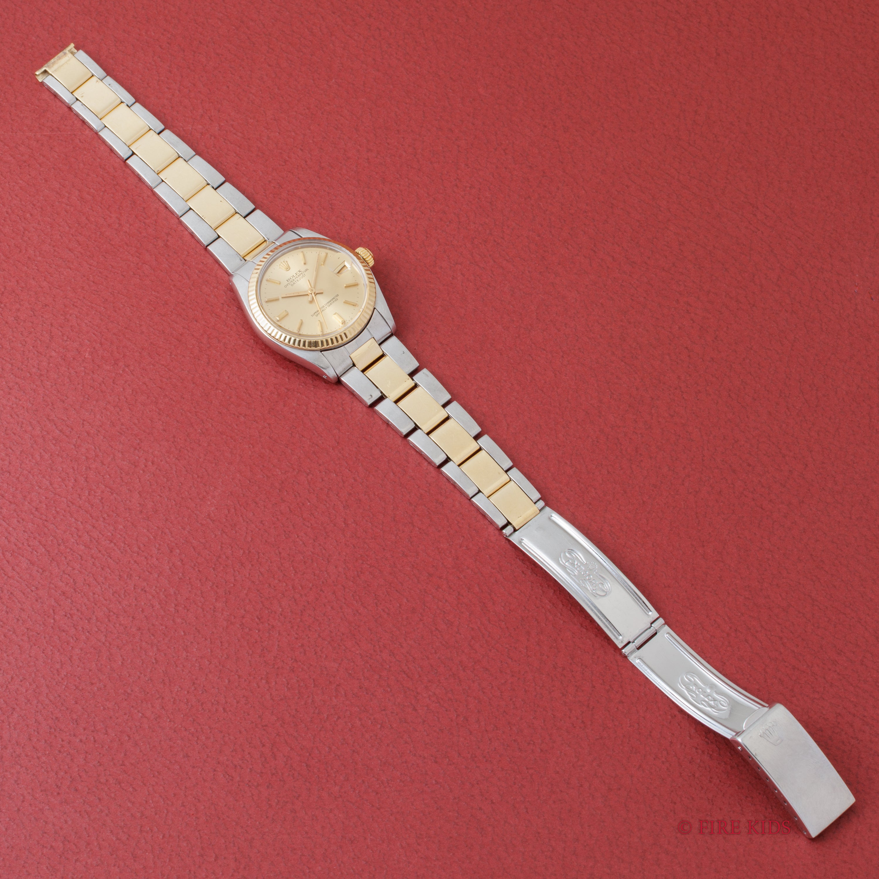 ロレックス デイトジャスト31 コンビ 1974年製 Ref.6827 シグマダイヤル 純正3連コンビオイスターブレス