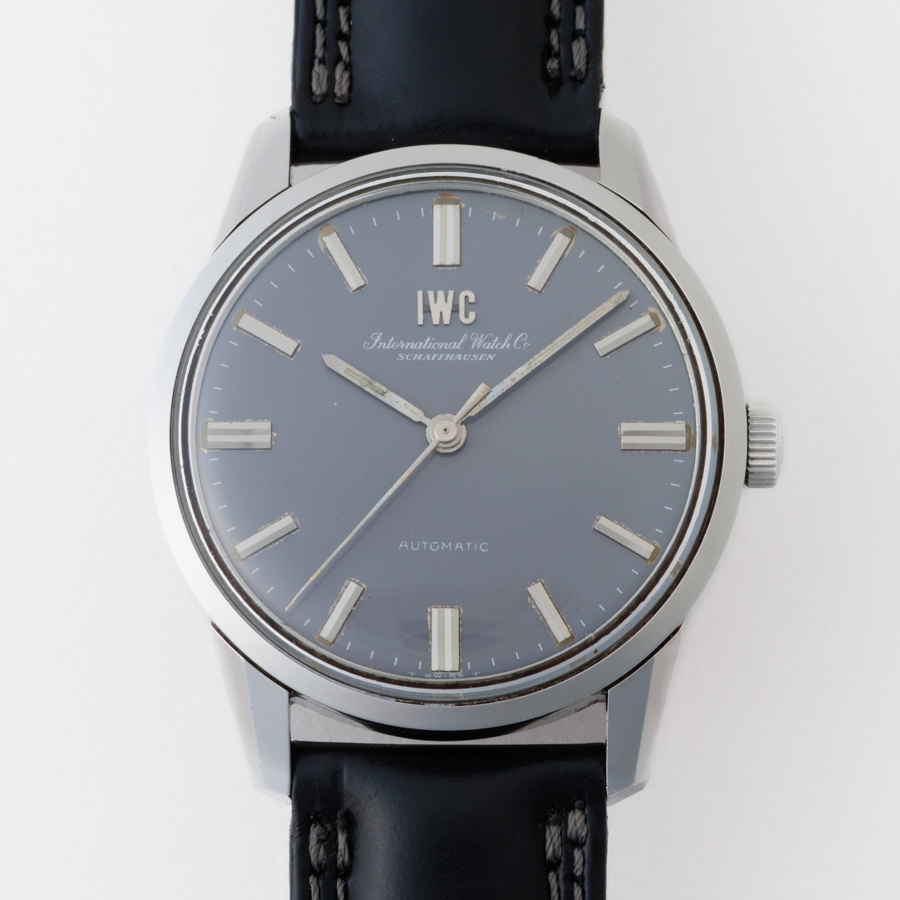 IWC ラウンドケース グレー文字盤 ペラトン式自動巻き 1970年製