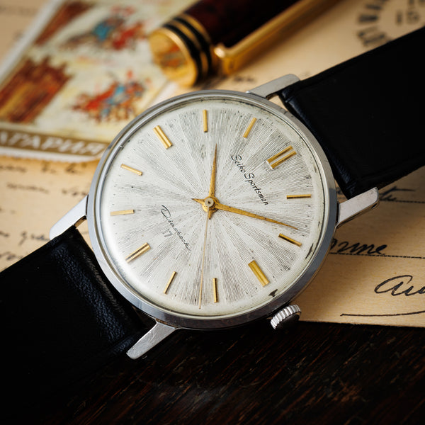 SEIKOスポーツマン 17JEWELS手巻き美品 セイコー スポーツマン 手巻き ダイヤショック 17石 1963年製