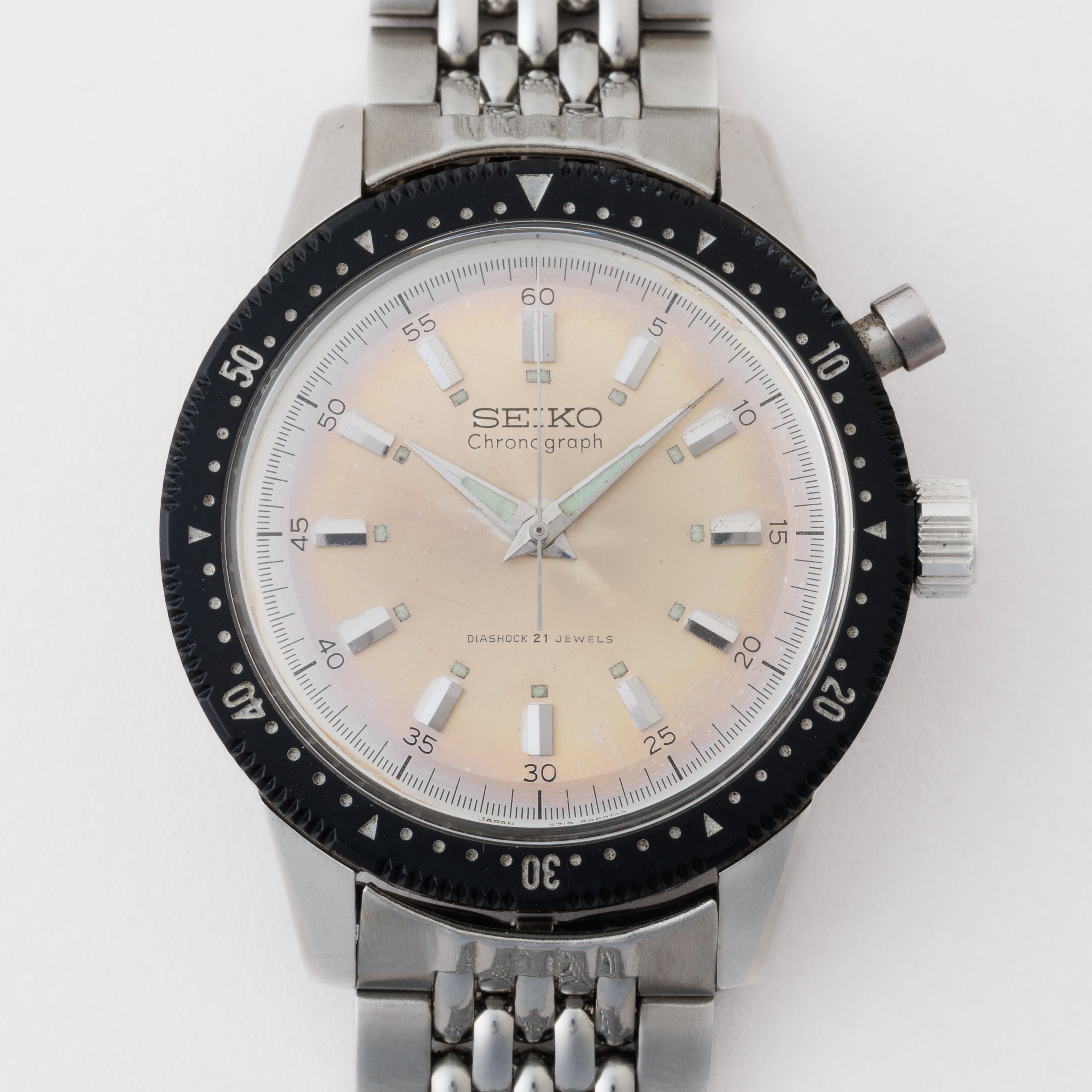 セイコー ワンプッシュクロノプラベゼル ニアミントコンディション 1968年製 Ref.5719-8992 Cal.5719A　ブレス付き