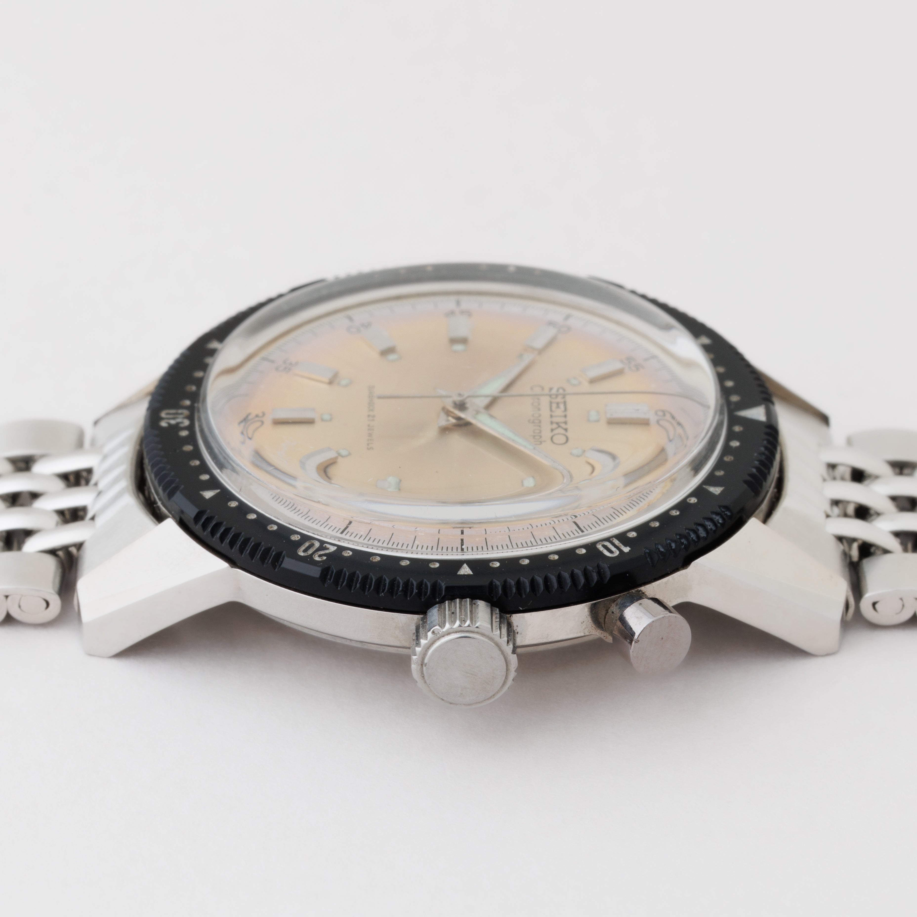 セイコー ワンプッシュクロノプラベゼル ニアミントコンディション 1968年製 Ref.5719-8992 Cal.5719A　ブレス付き