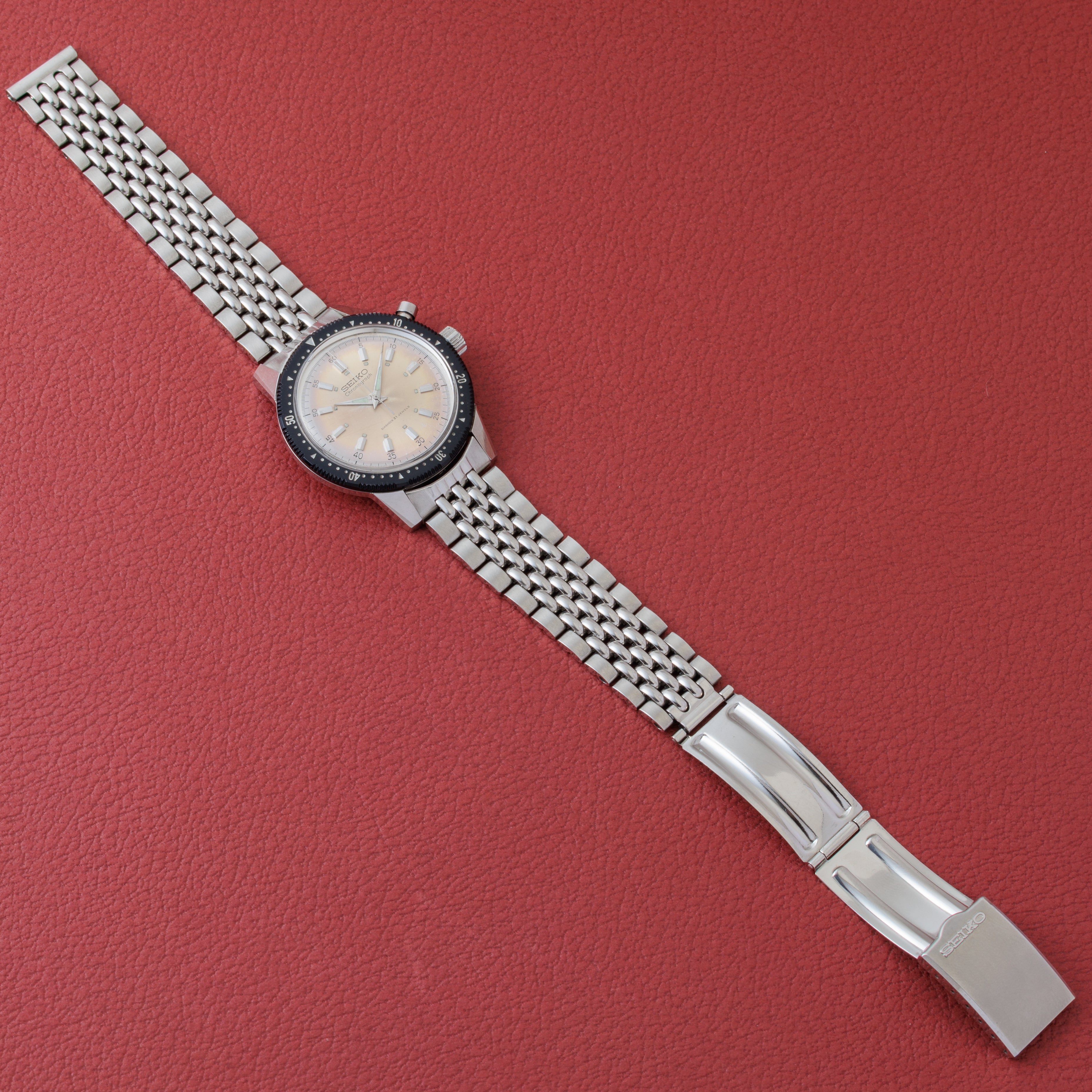 セイコー ワンプッシュクロノプラベゼル ニアミントコンディション 1968年製 Ref.5719-8992 Cal.5719A　ブレス付き