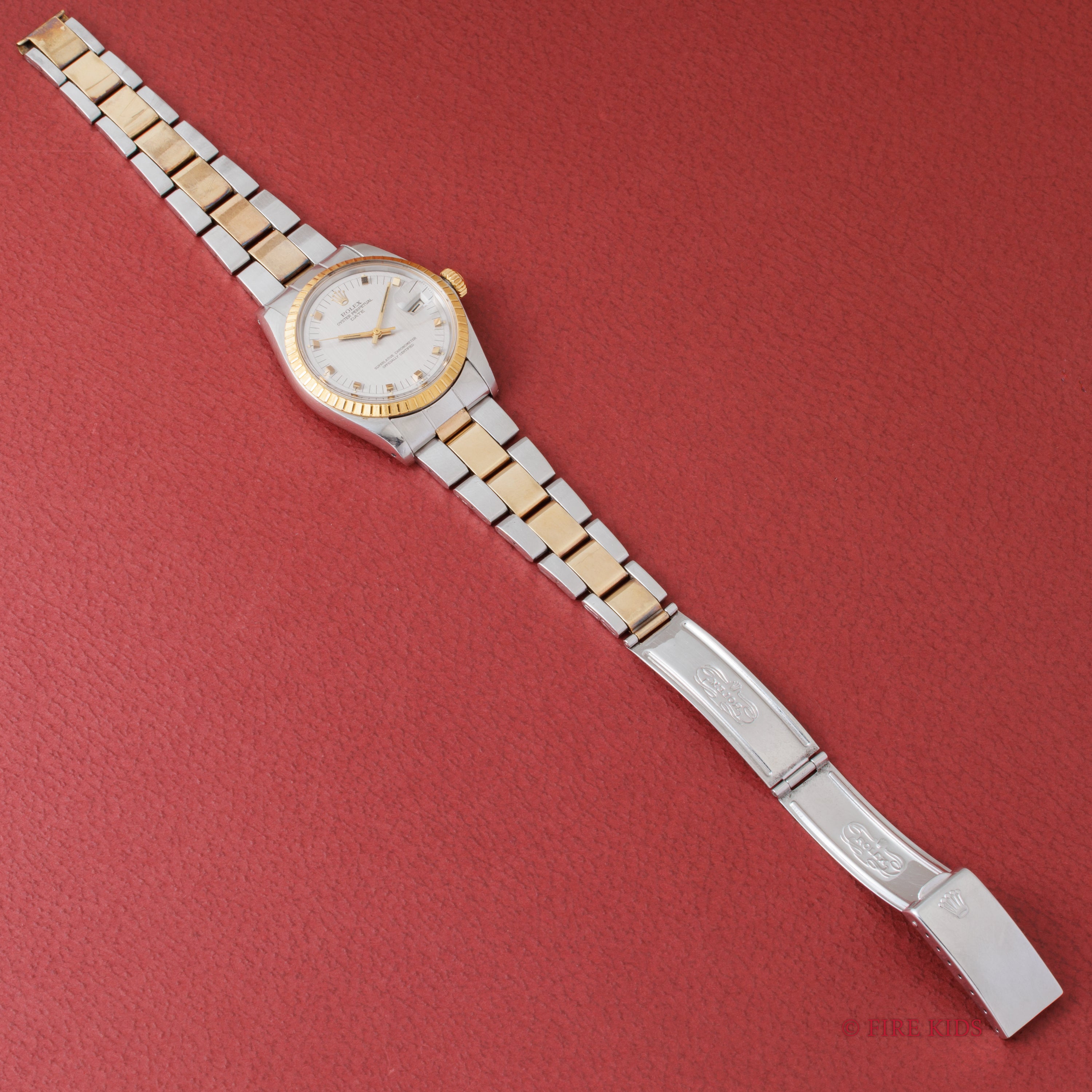 ロレックス 1974年製 オイスターパーペチュアルデイト コンビRef.1505 ショートインデックス 純正ブレス