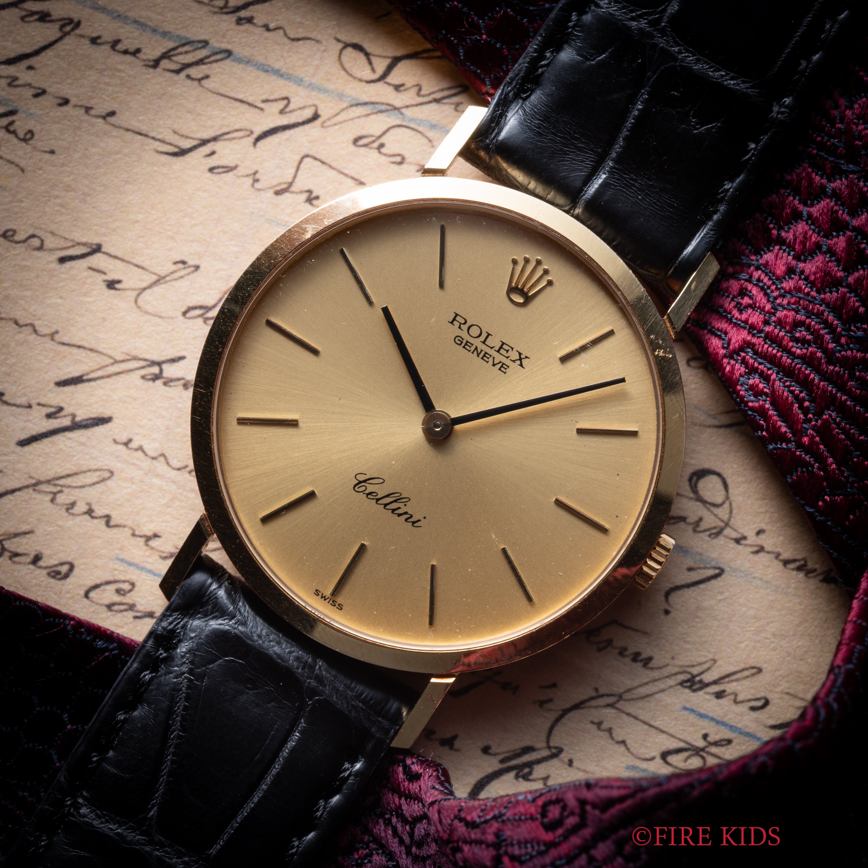 ロレックス チェリーニ 1975年製 Ref.4112 18金無垢ラウンドケース