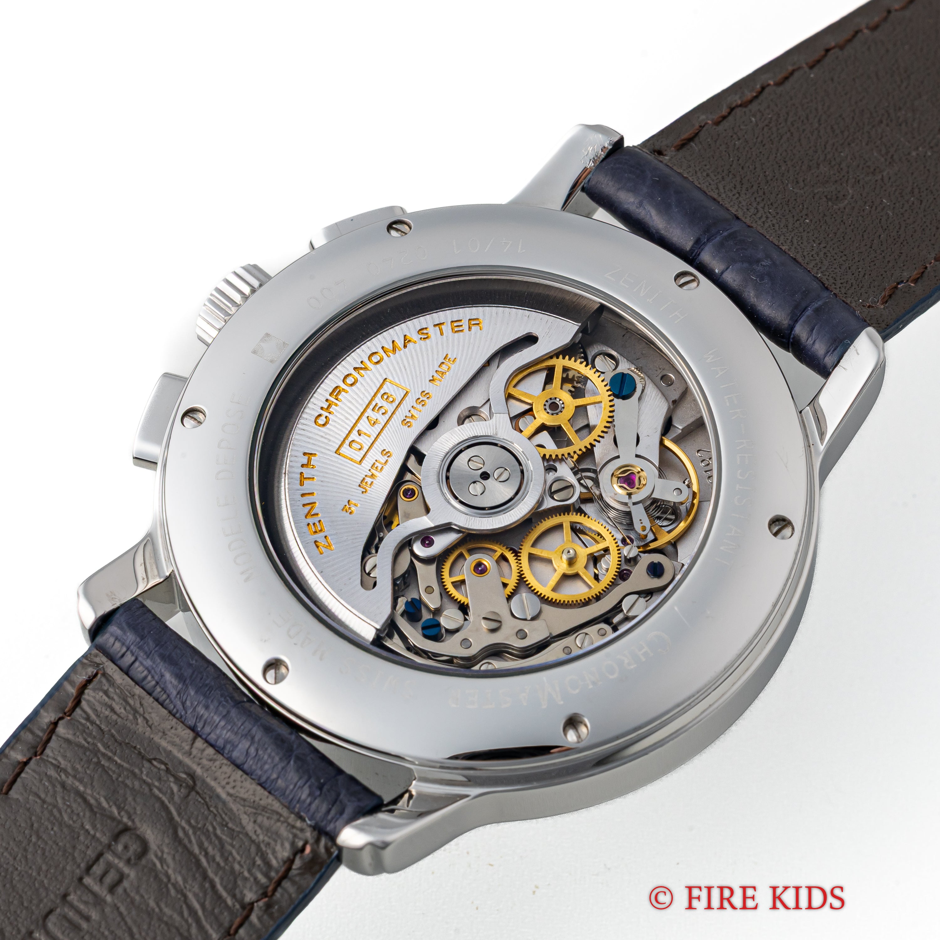 ゼニス エルプリメロ クロノマスター 1995年製 ブルーダイヤル クロノメーター スケルトンバック 箱クロノメーター証付