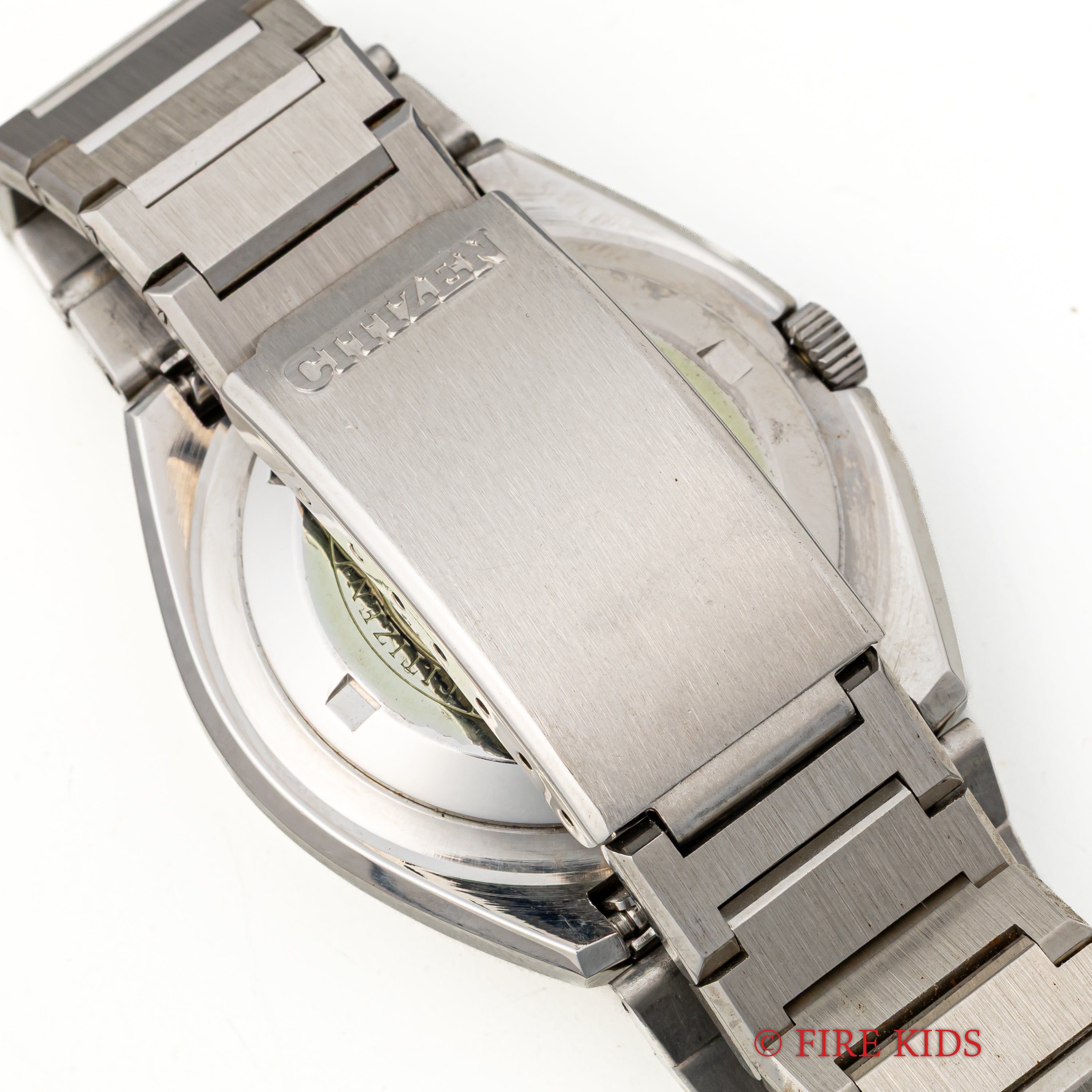 シチズン Ref.4-652461Y 1973年製 カットガラス グリーンダイヤル 純正ブレス 自動巻き デイデイト