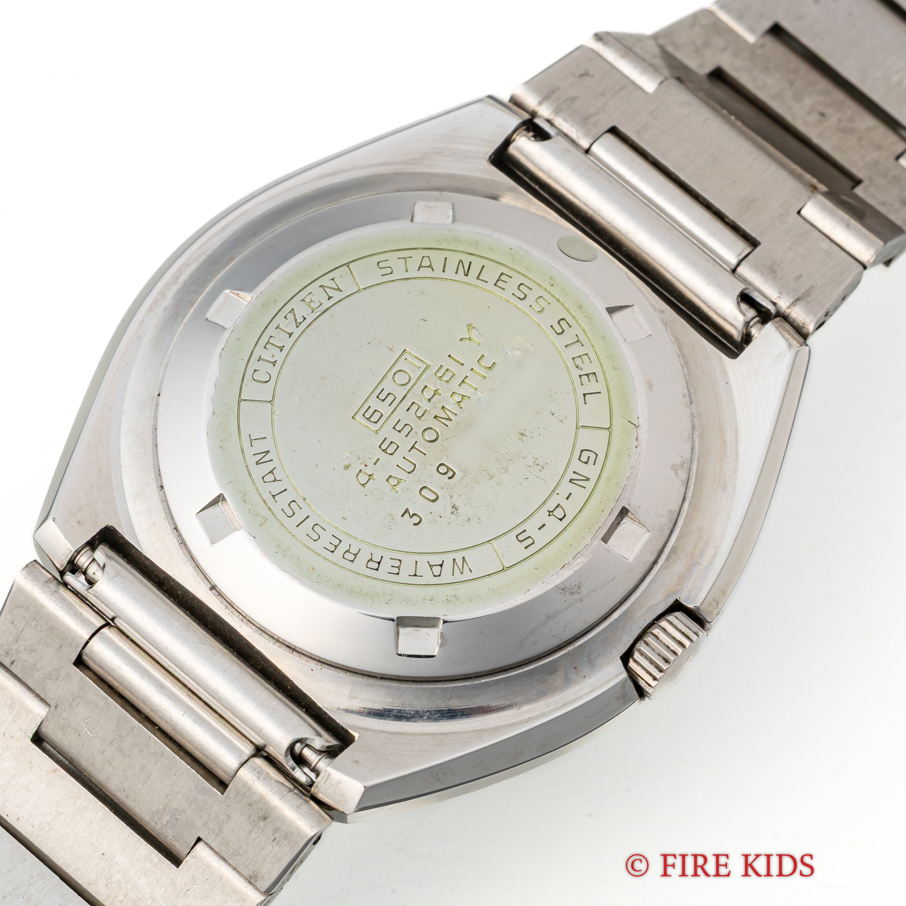 シチズン Ref.4-652461Y 1973年製 カットガラス グリーンダイヤル 純正ブレス 自動巻き デイデイト