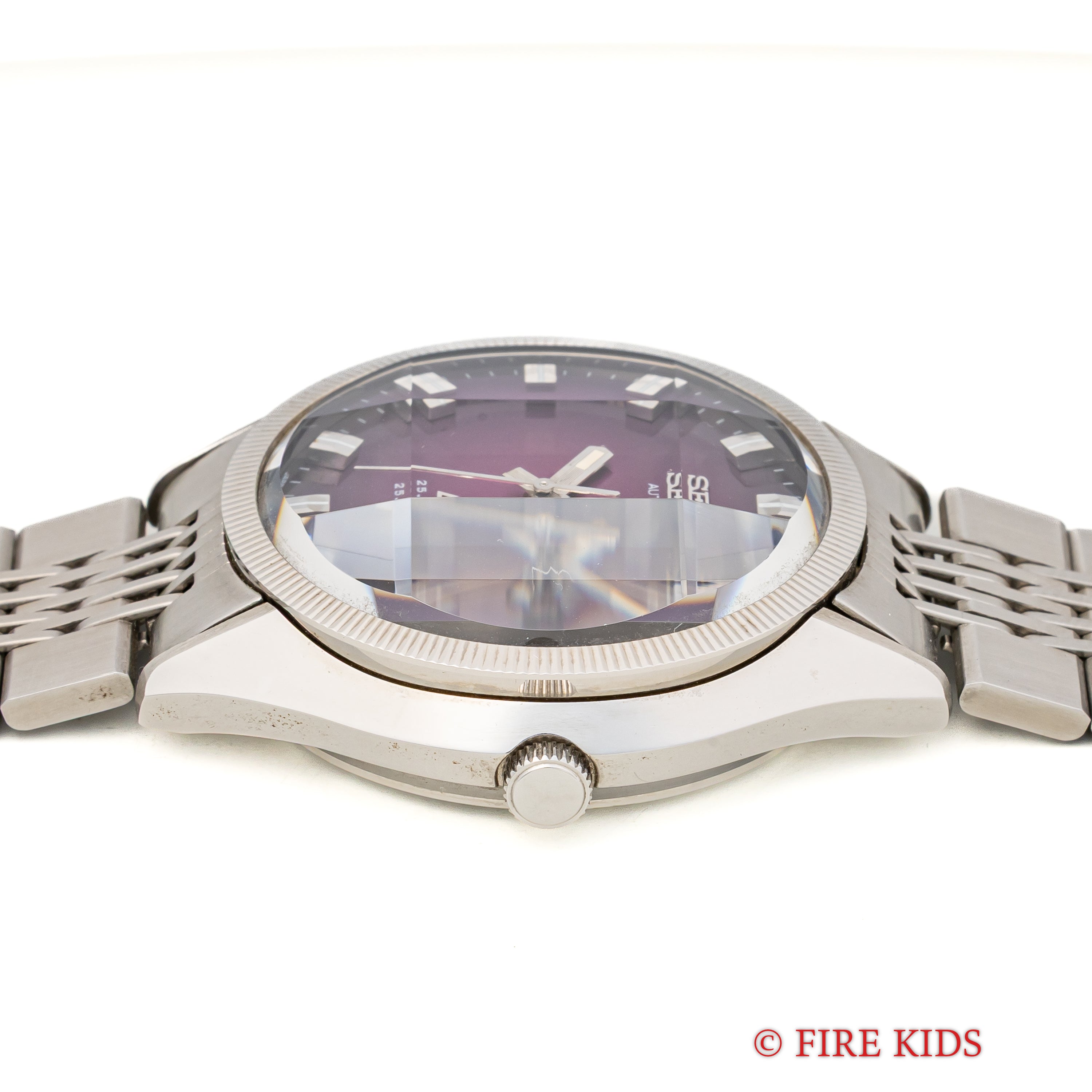 セイコー ロードマチック Ref.5606-7330 1974年製 カットガラス パープルダイヤル 純正ブレス タグ付き