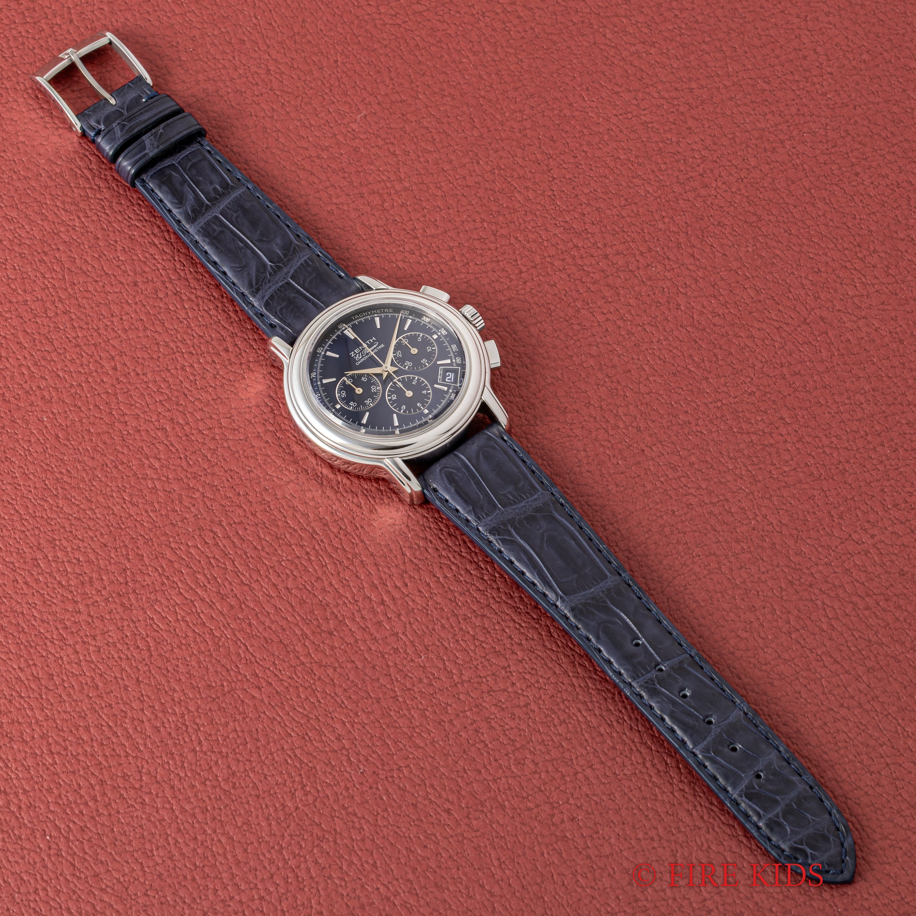 ゼニス エルプリメロ クロノマスター 1995年製 ブルーダイヤル クロノメーター スケルトンバック 箱クロノメーター証付