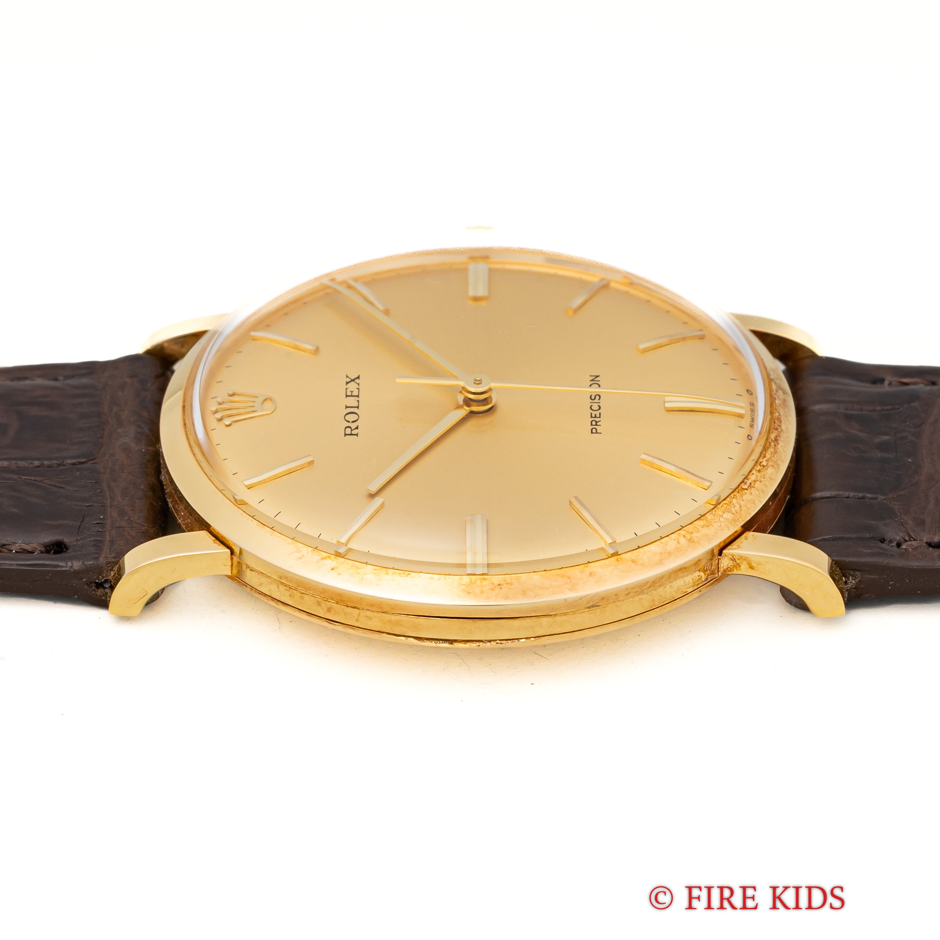 ロレックス プレシジョン 1973年製 18金無垢 手巻き Ref.3410 ノンオイスターケース