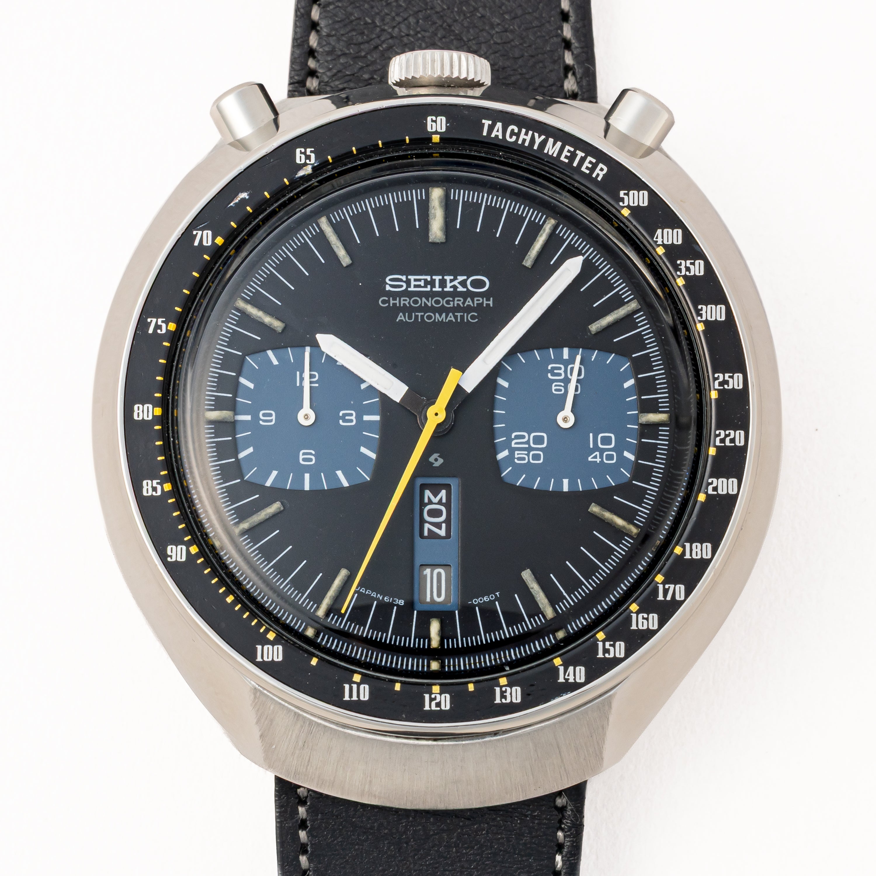 セイコー 自動巻き クロノグラフ 黒馬 1976年製 ブルヘッド Ref.6138-0040