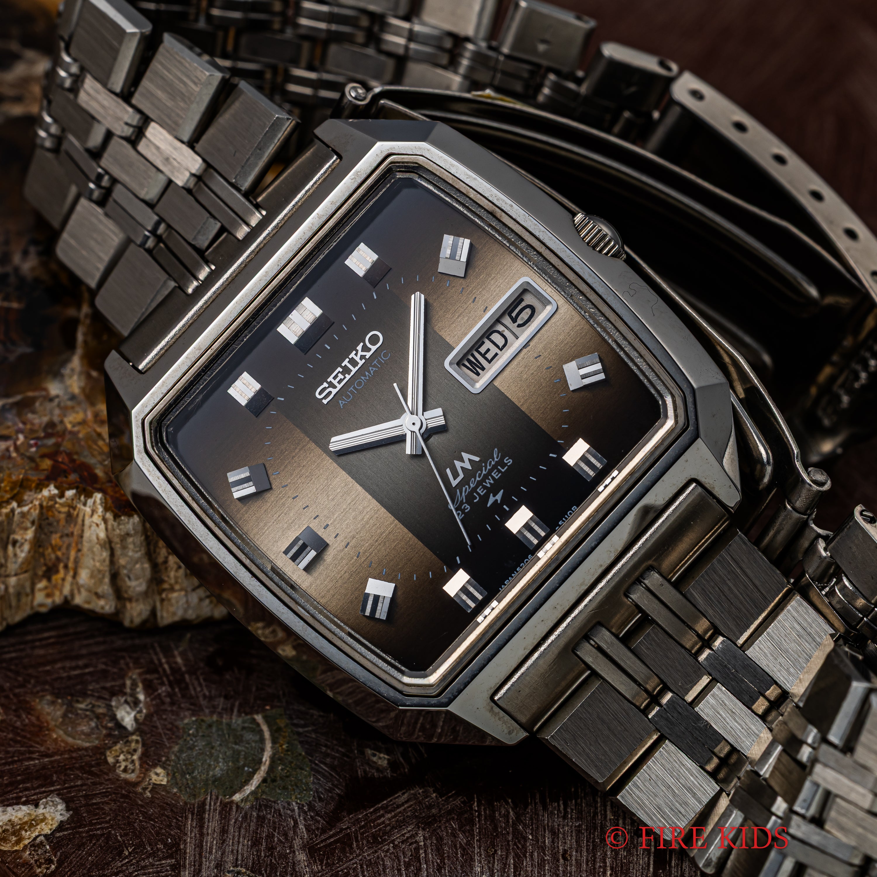 セイコー ロードマチック スペシャル 1972年製 未使用品 スクエアケース グラデーション文字盤 自動巻 純正ブレス