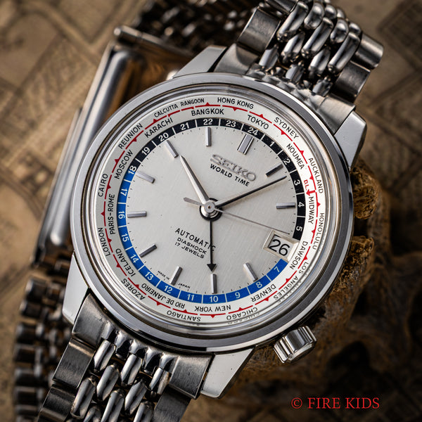 セイコー ワールドタイム ファーストモデル 1967年製 聖火マーク 6217