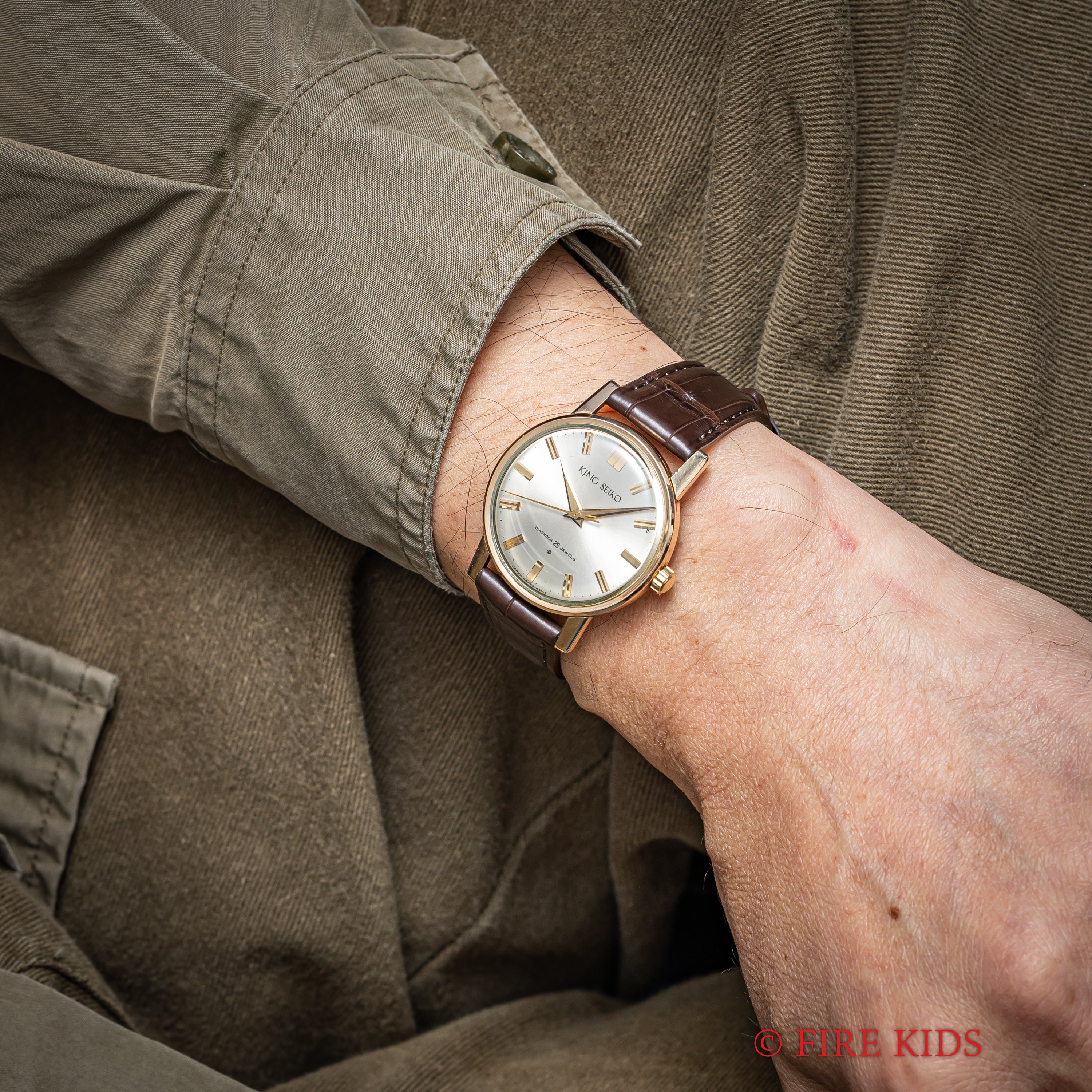 キングセイコーファーストモデル 1963年製 100ミクロン金張り Ref. J14102 KS