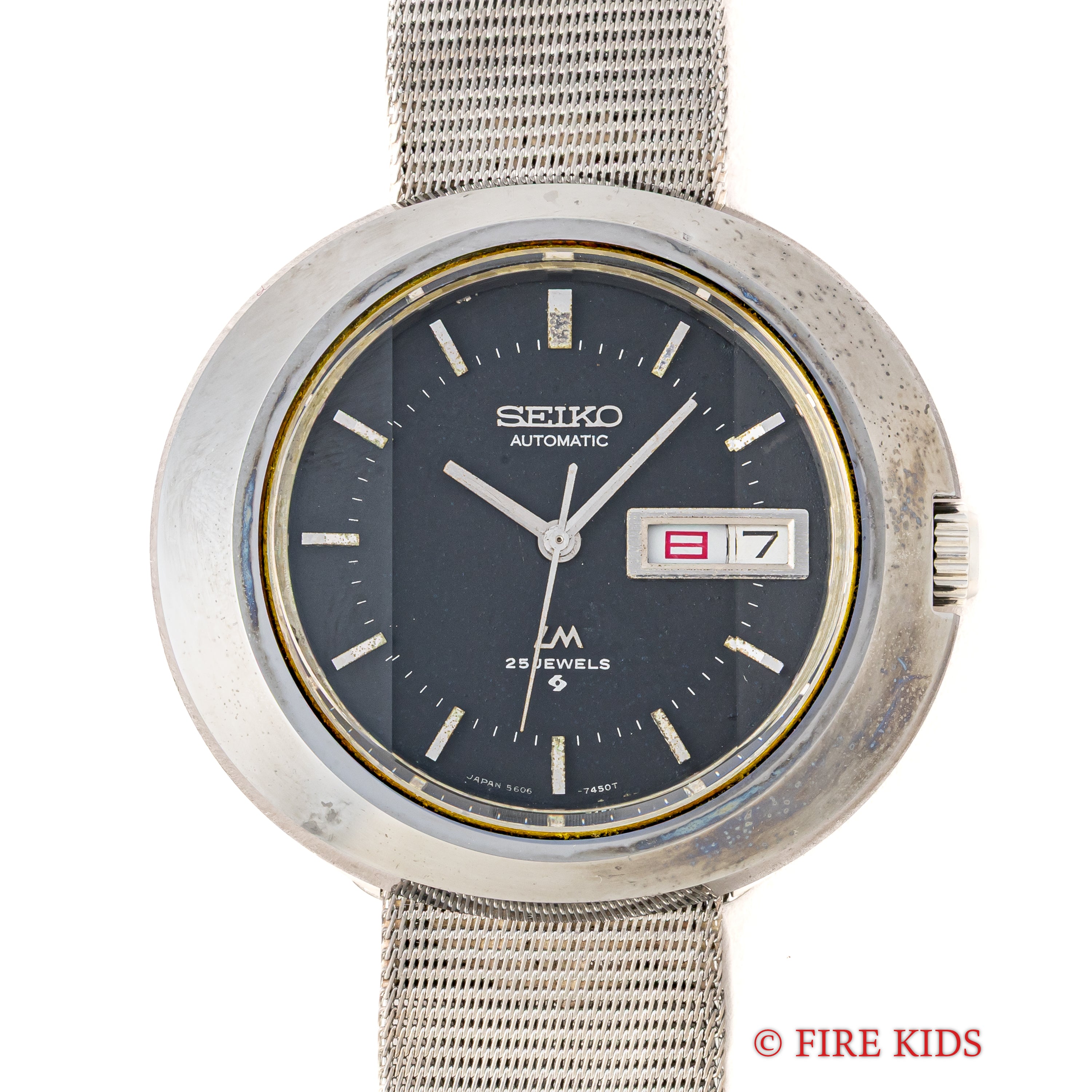 セイコー LM 1972年製 グレーダイヤル 超硬ケース カットガラス