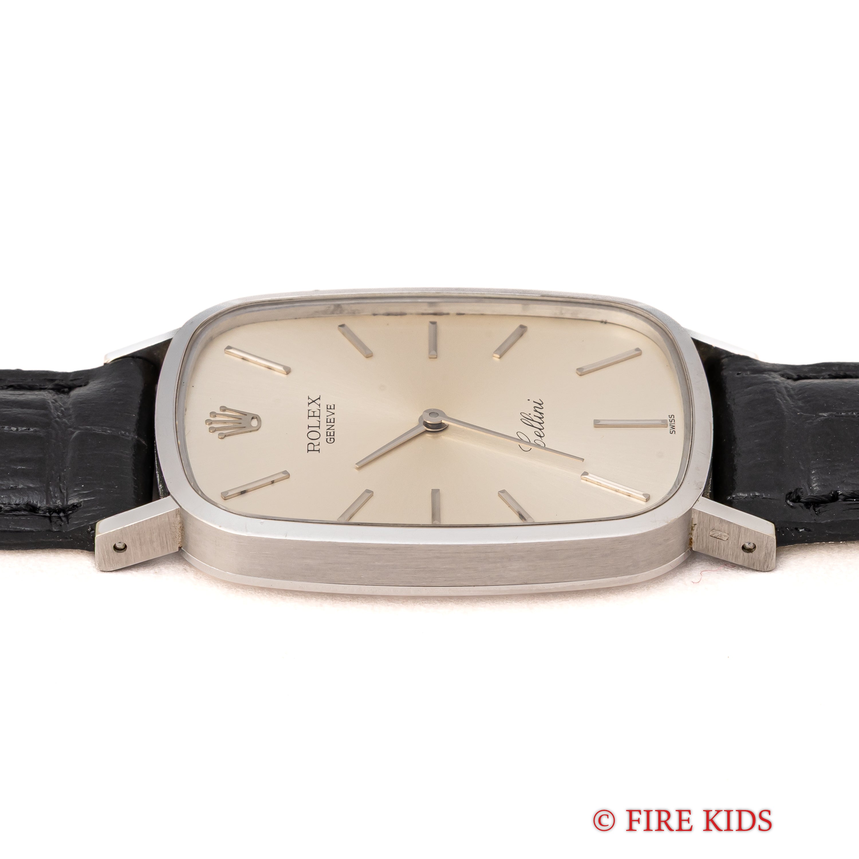 ロレックス チェリーニ 18金無垢ホワイトゴールド 1974年製 シルバーダイヤル Ref.4113 王冠尾錠 箱ギャラ付