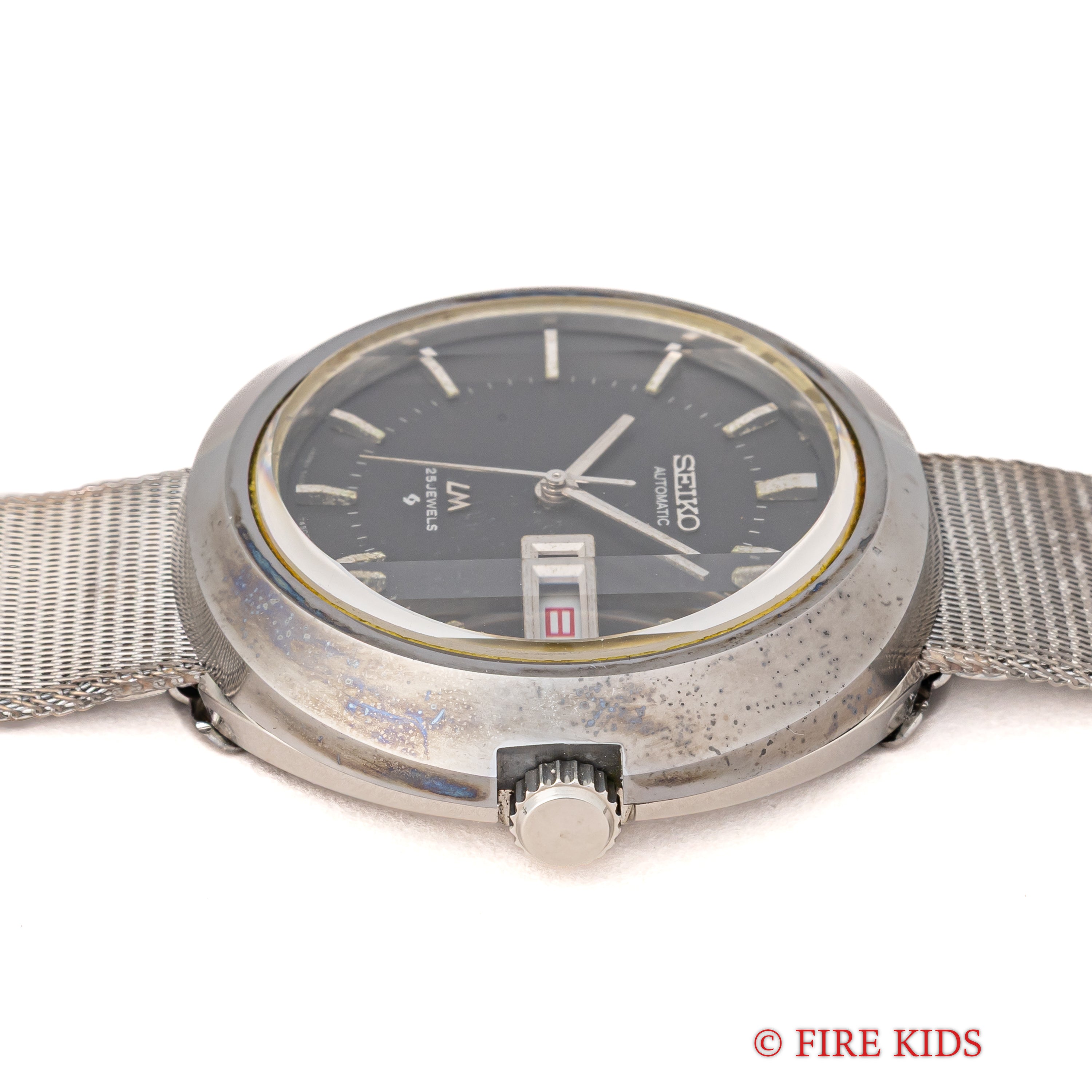 セイコー LM 1972年製 グレーダイヤル 超硬ケース カットガラス Ref.5606-7200 純正ブレス 自動巻き