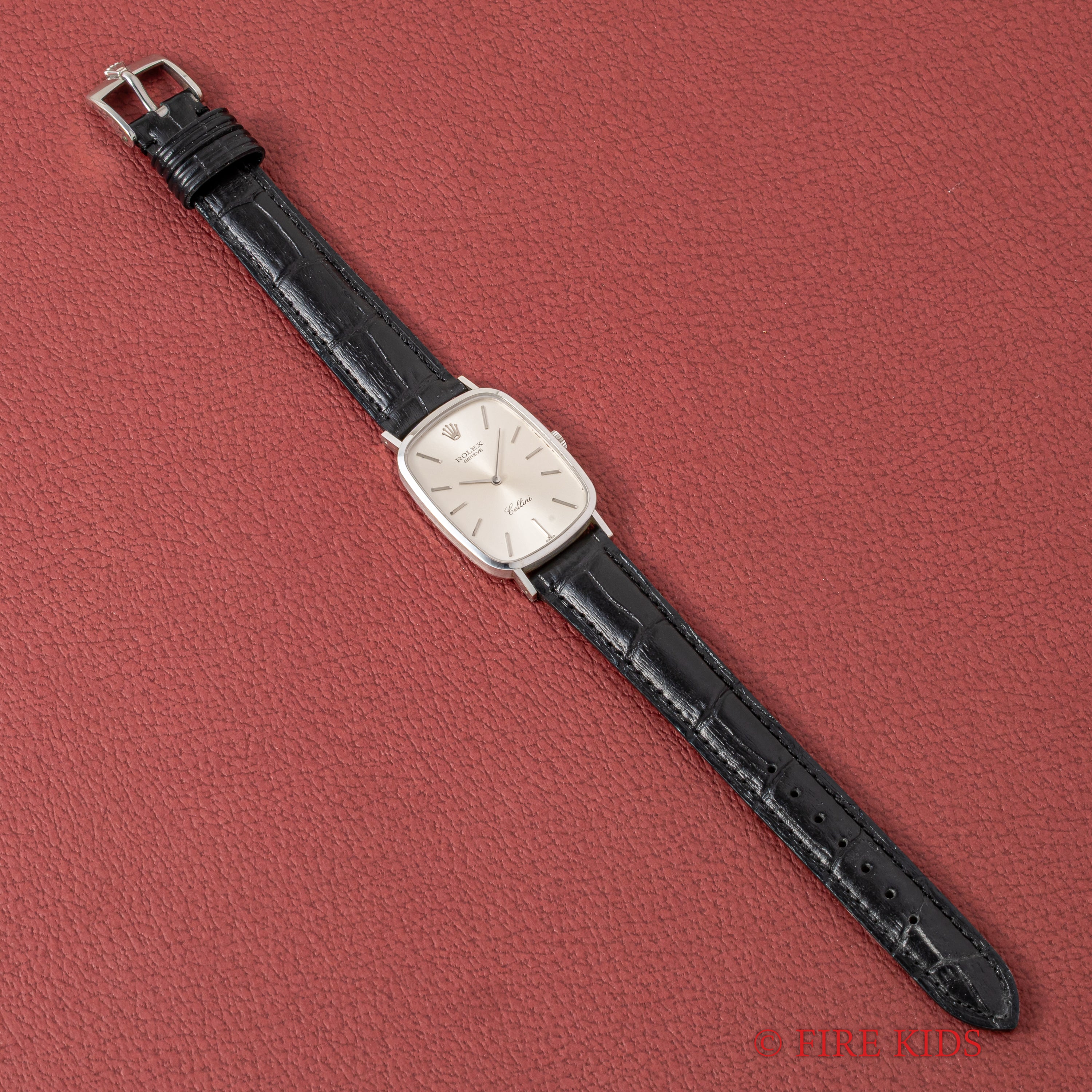 ロレックス チェリーニ 18金無垢ホワイトゴールド 1974年製 シルバーダイヤル Ref.4113 王冠尾錠 箱ギャラ付