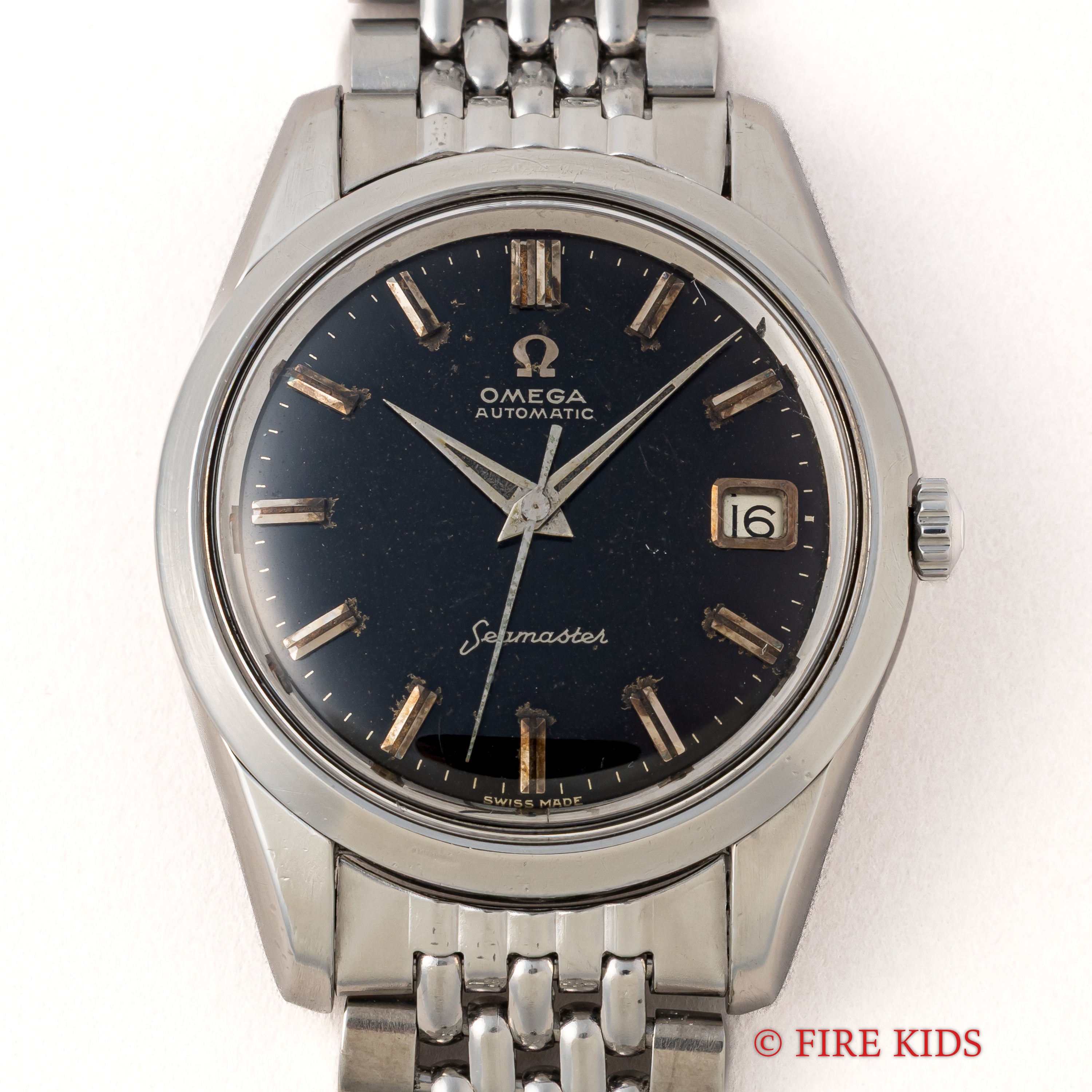 オメガ シーマスター ブラックミラーダイヤル 1958年製 Ref