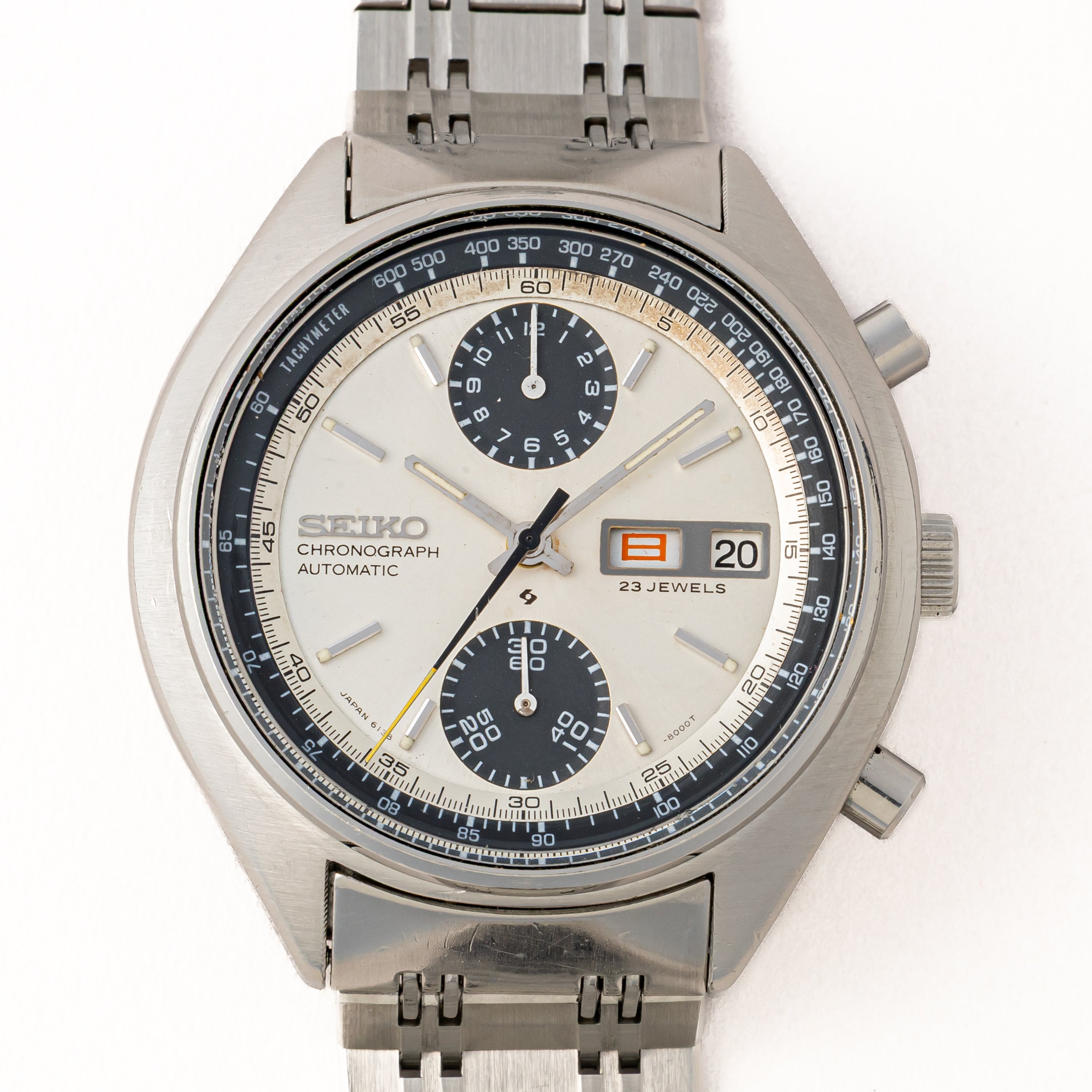 セイコー クロノグラフ 1971年製 Ref.6138-8000 ベビーパンダ  純正ステンレスブレス