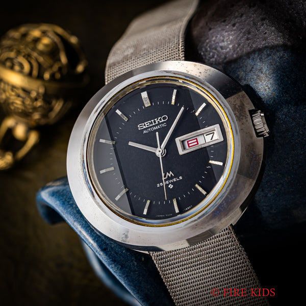 セイコー LM 1972年製 グレーダイヤル 超硬ケース カットガラス