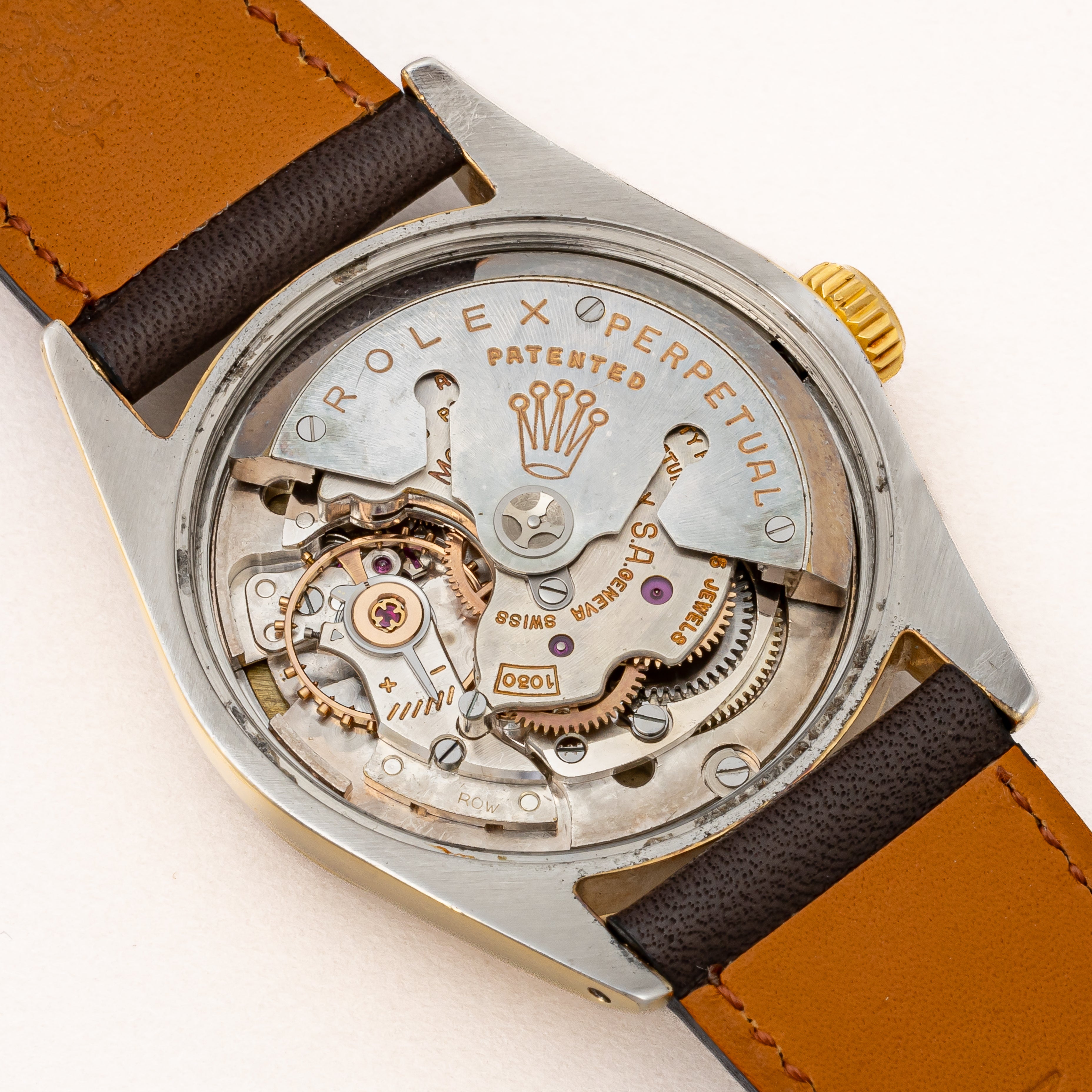 ロレックス オイスターパーペチュアル 金張り 1958年製 Ref.6634 純正尾錠付き