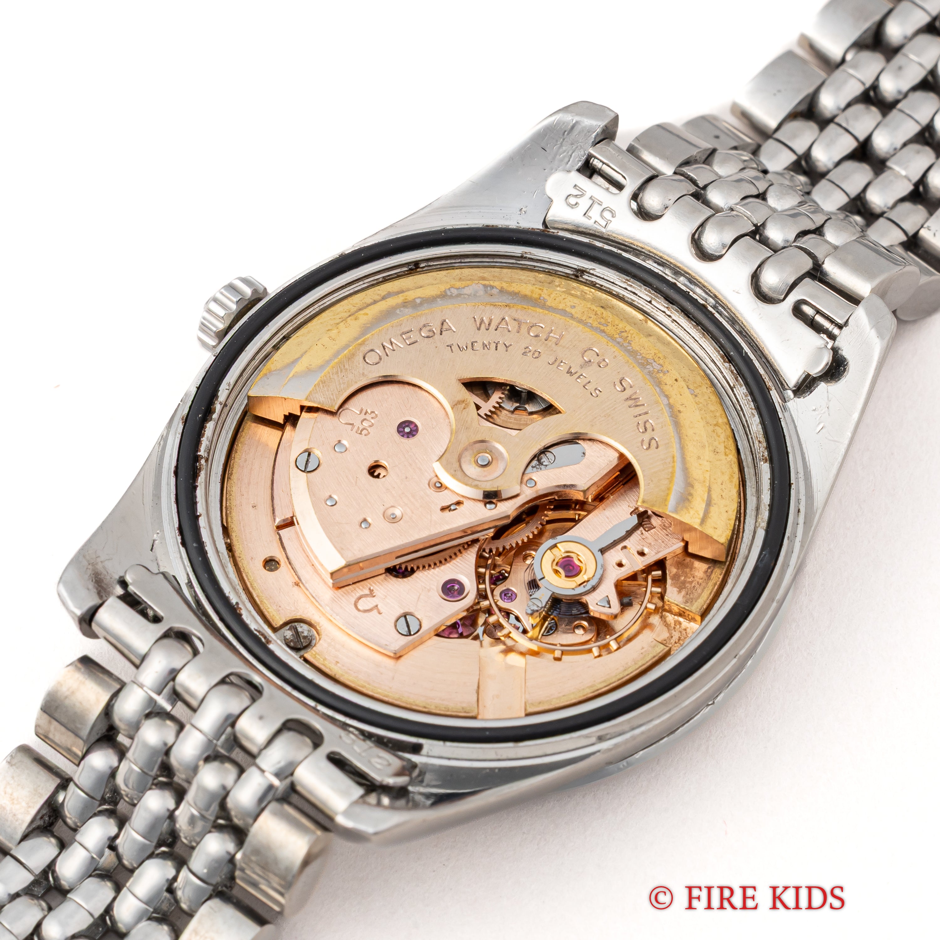 オメガ シーマスター ブラックミラーダイヤル 1958年製 Ref.14744 1SC 純正ライスブレス