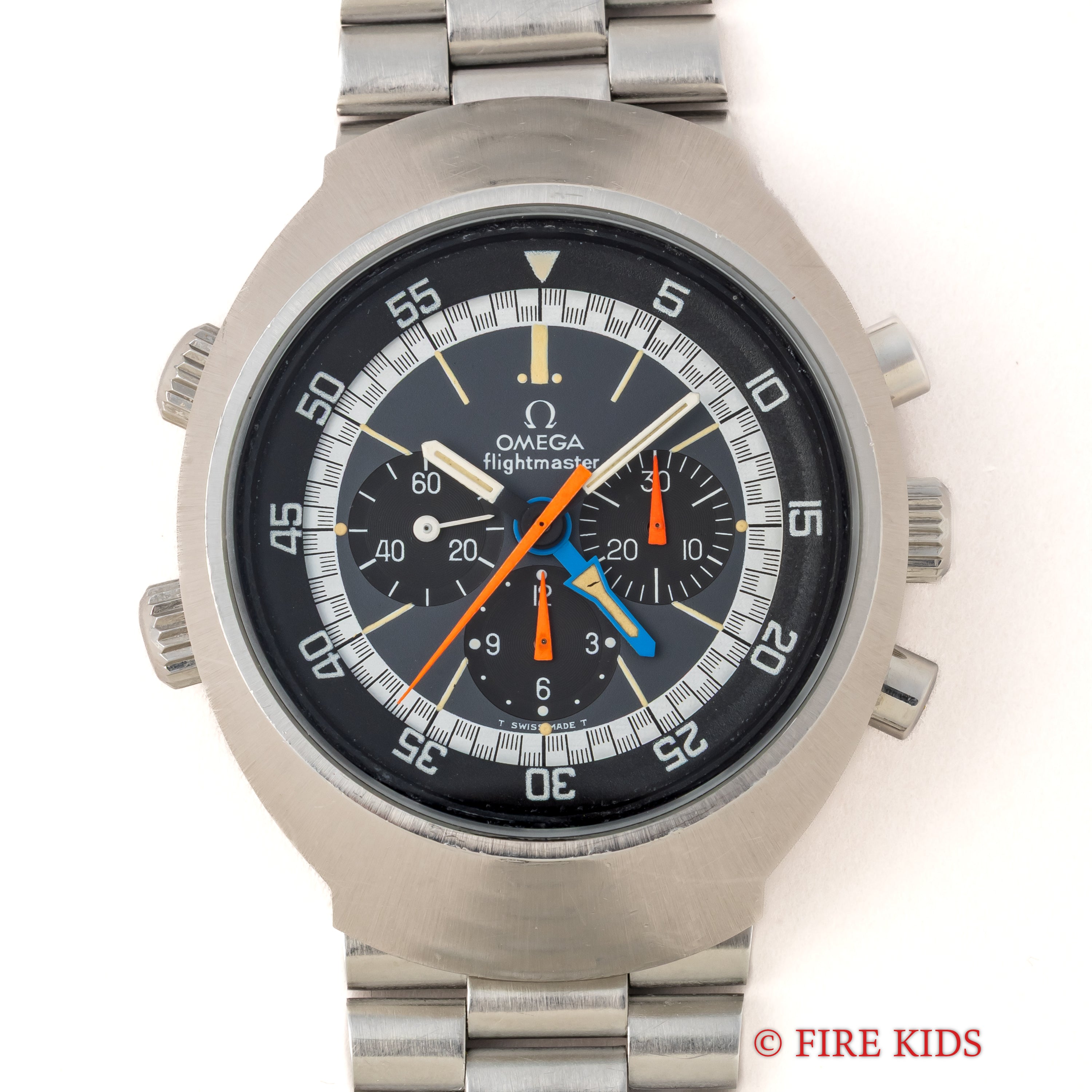 マメ様　オーダー オメガ フライトマスター 後期型 1971年製 Ref.145.026 オレンジ