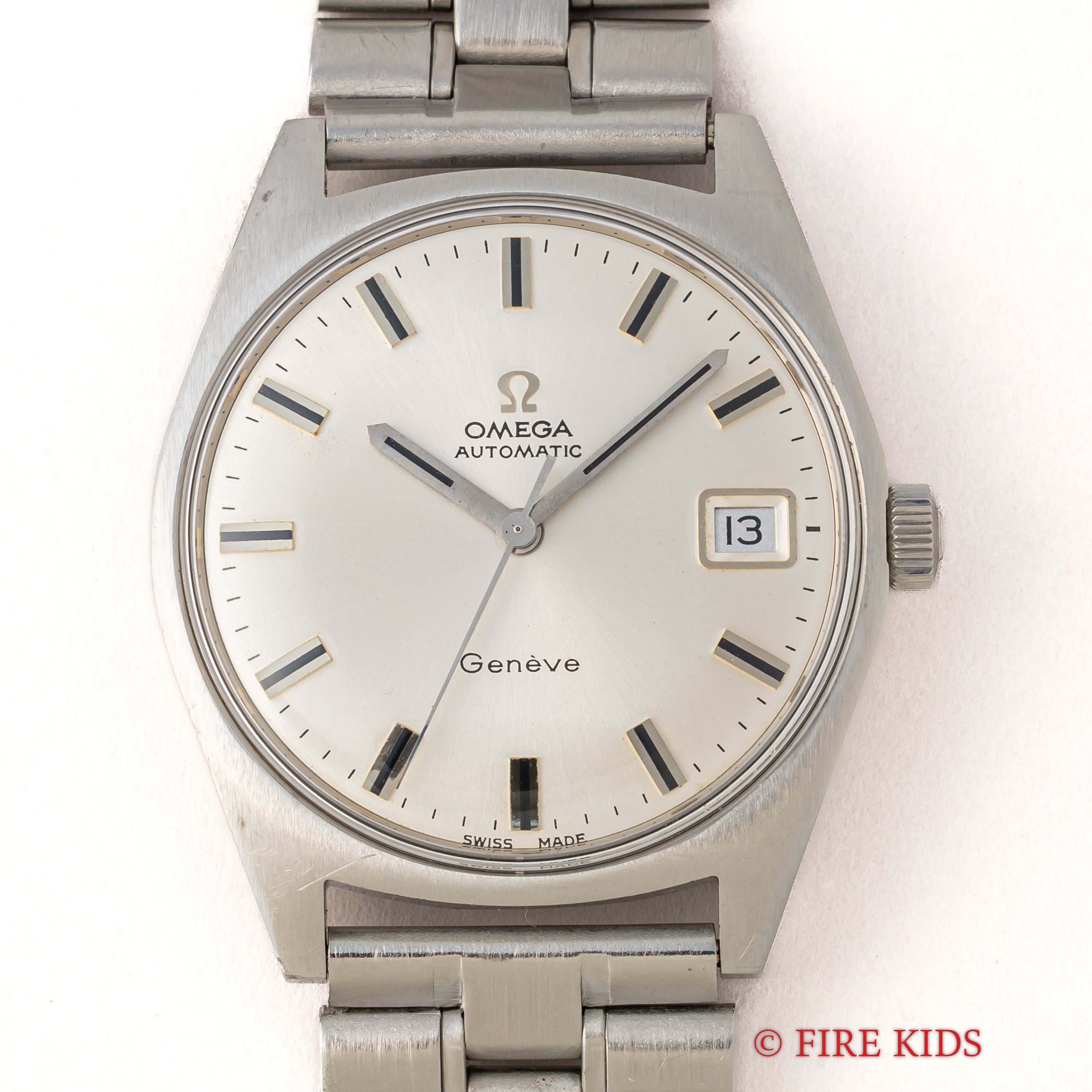 オメガ ジュネーブ 1968年製 Ref.166.041 自動巻き トノー型ケース 純正ブレス