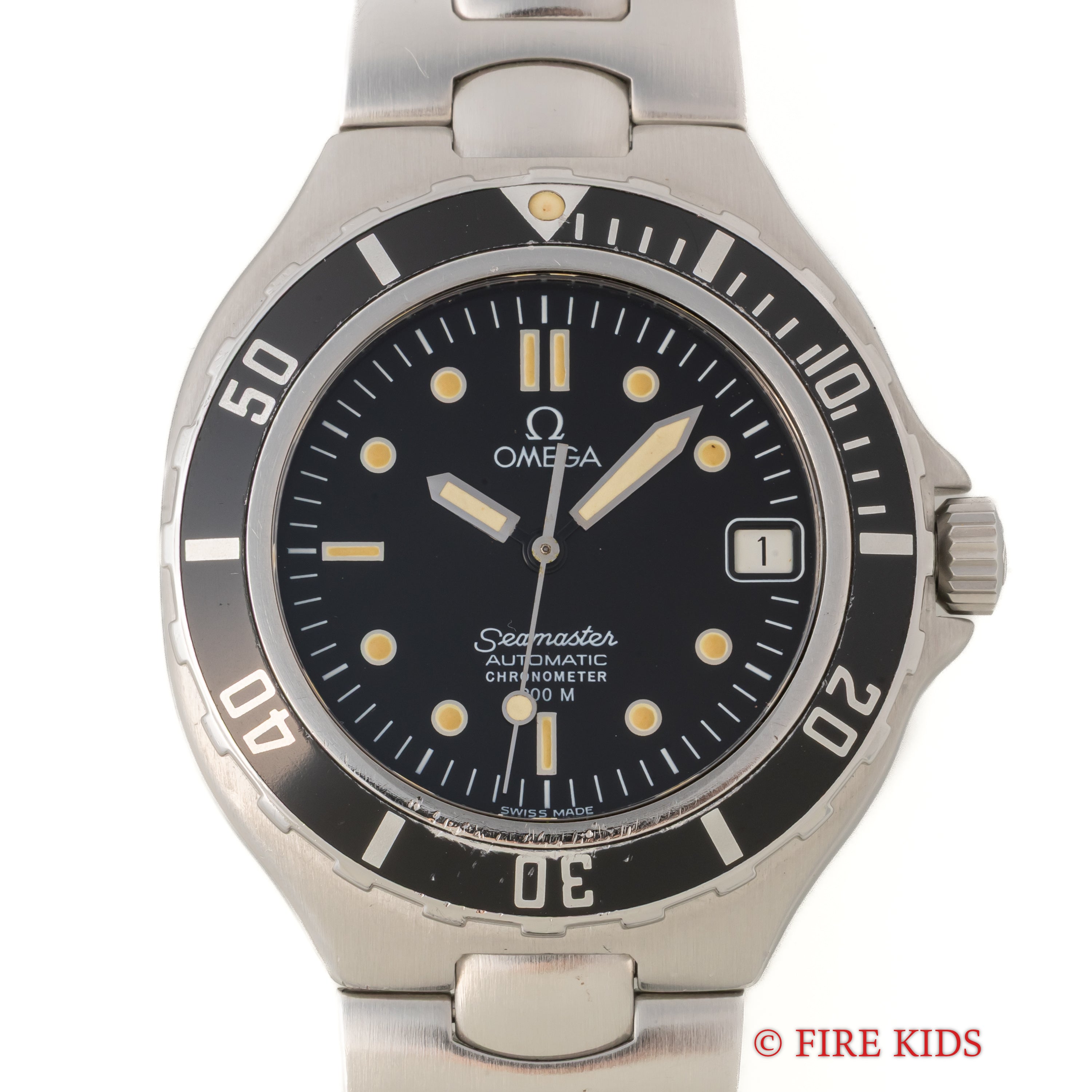 オメガ シーマスター200m 1988年製 プレボンド ミッドサイズ 自動巻クロノメーター ジェンタデザイン