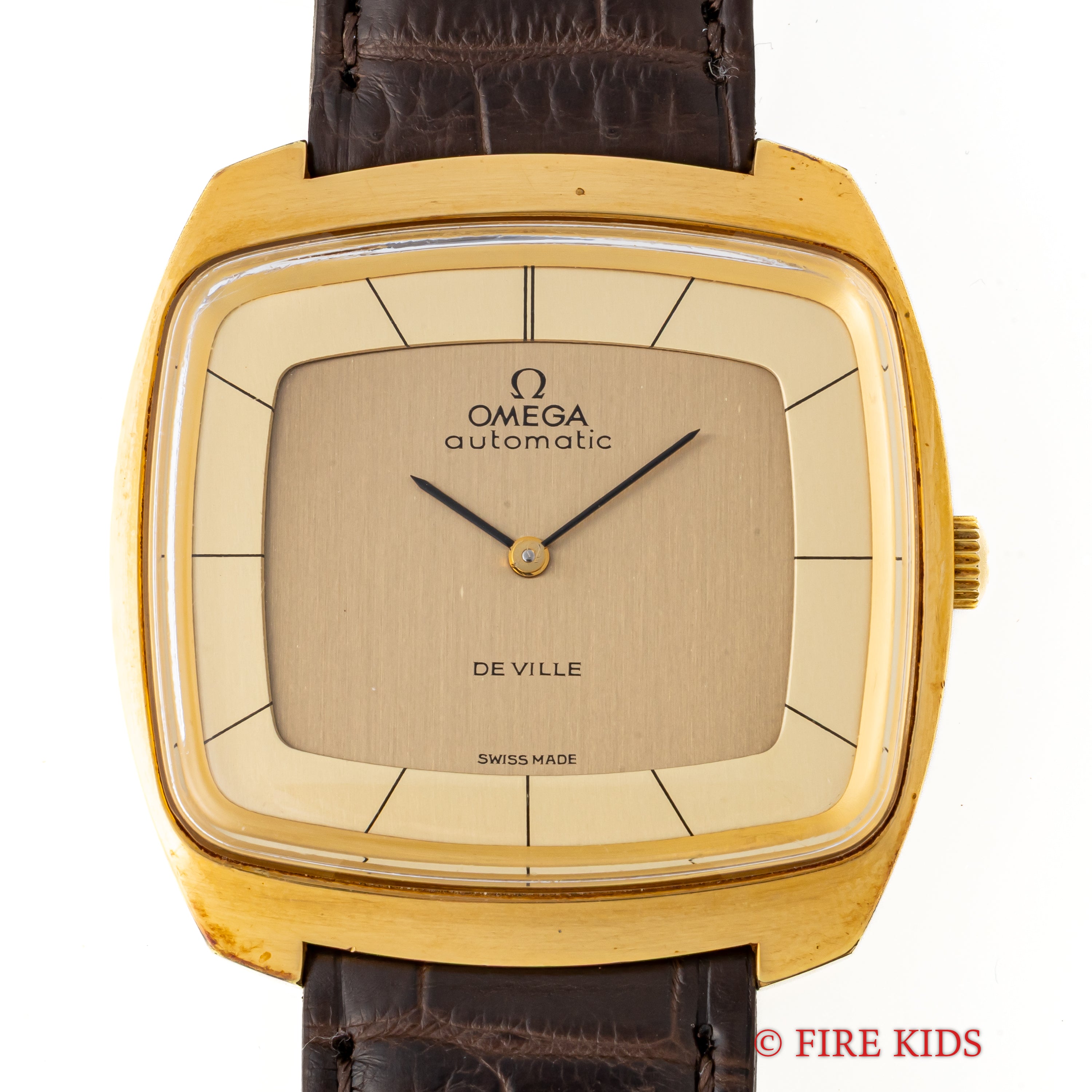 オメガ デ・ヴィル TVスクリーン 1972年製 Ref.1510051 金張り 箱、タグ付き