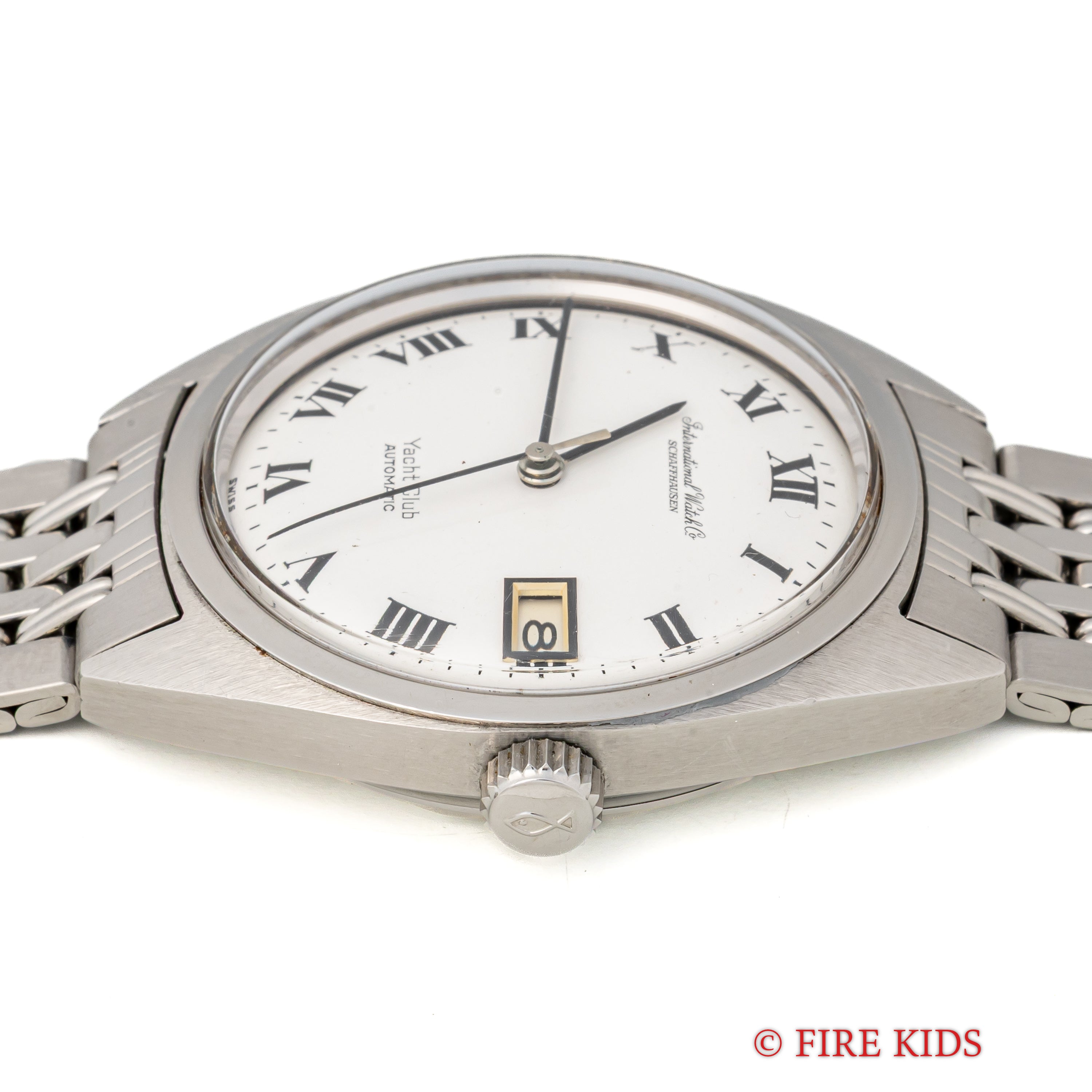 IWC ヨットクラブ Ref.811AD 1973年製 ペラトン式自動巻き Cal.8541B 純正ゲイフレアーブレス付きホワイトローマン