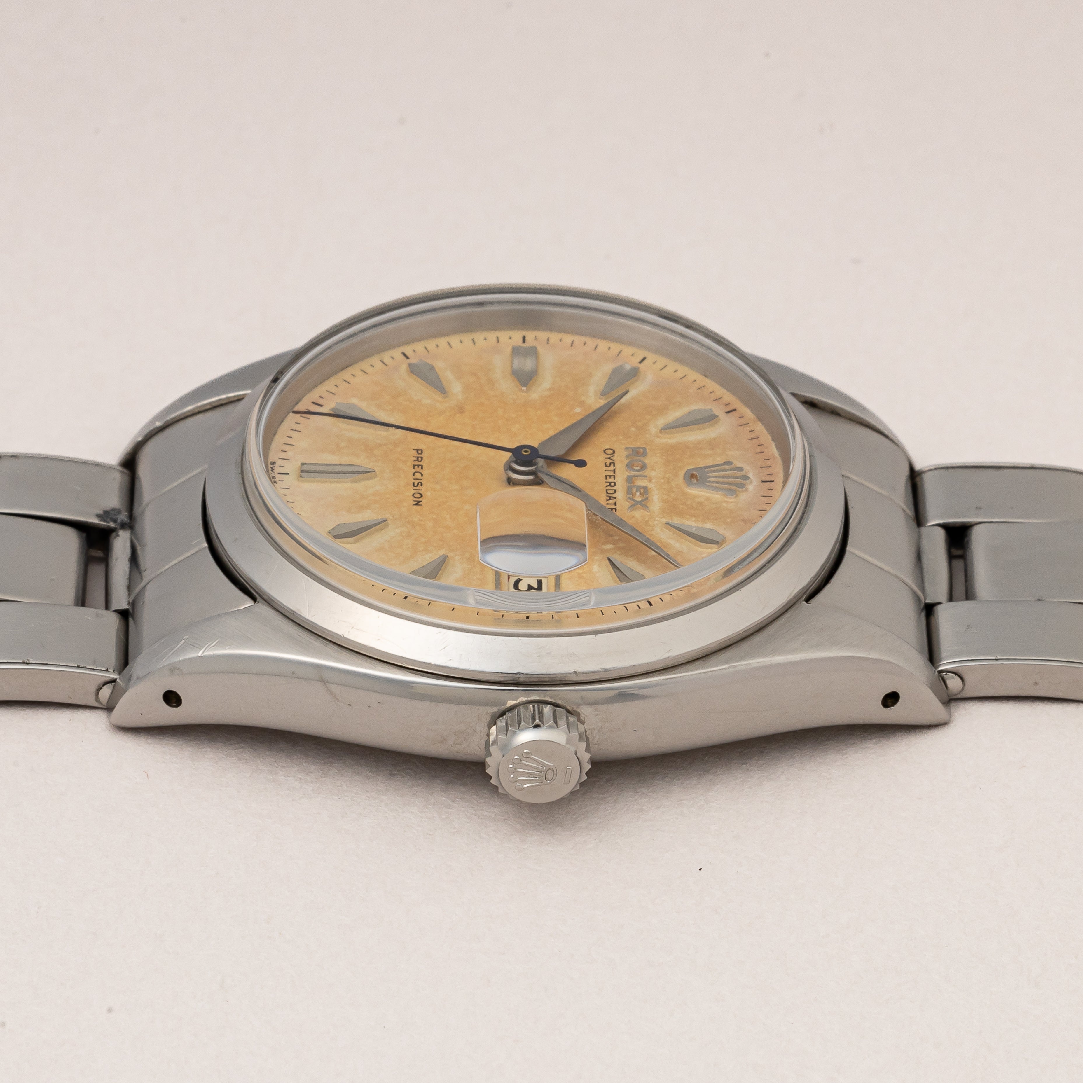 ロレックス オイスターデイト 1956年製 Ref.6494 剣針 赤黒カレンダー