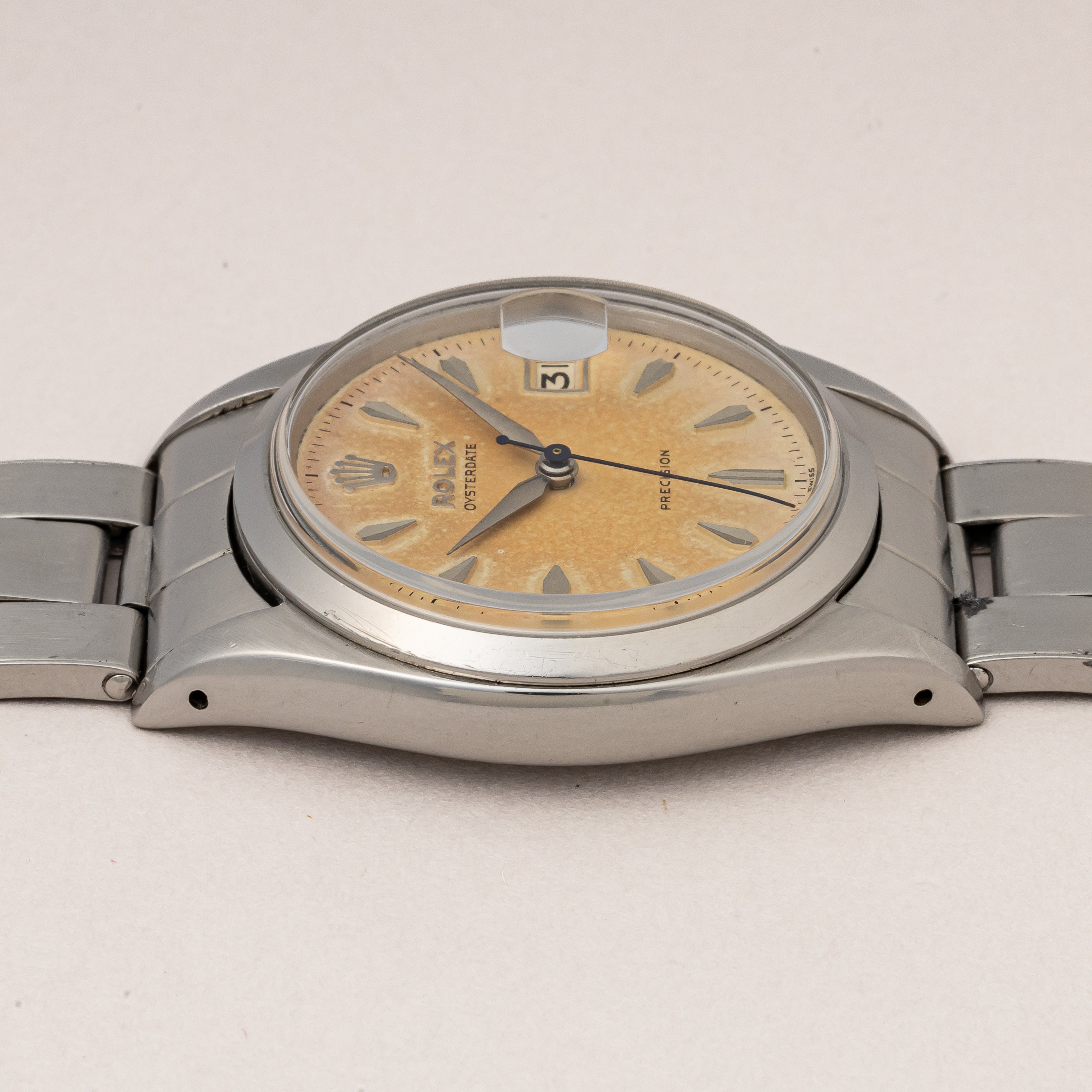 ロレックス オイスターデイト 1956年製 Ref.6494 剣針 赤黒カレンダー