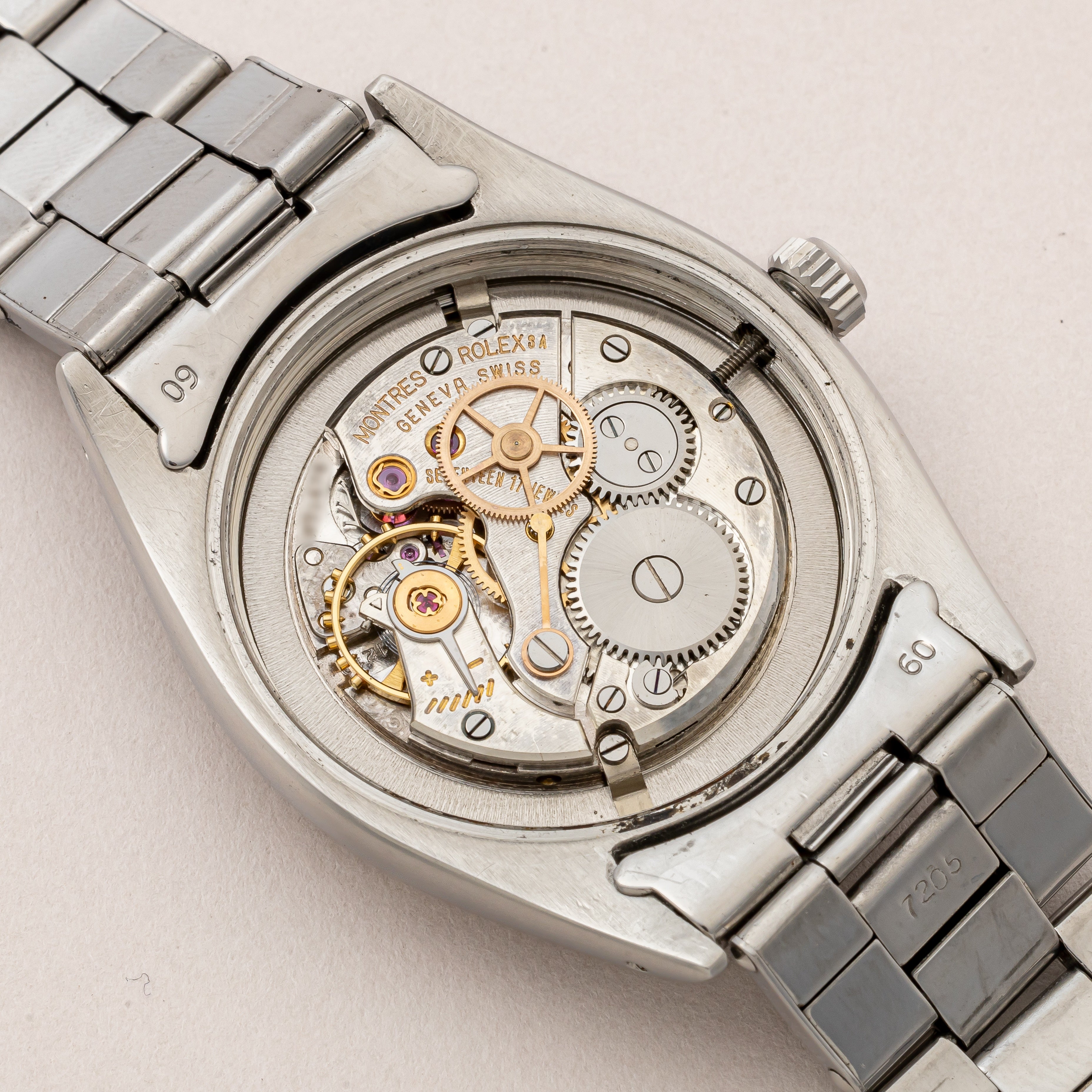 ロレックス オイスターデイト 1956年製 Ref.6494 剣針 赤黒カレンダー