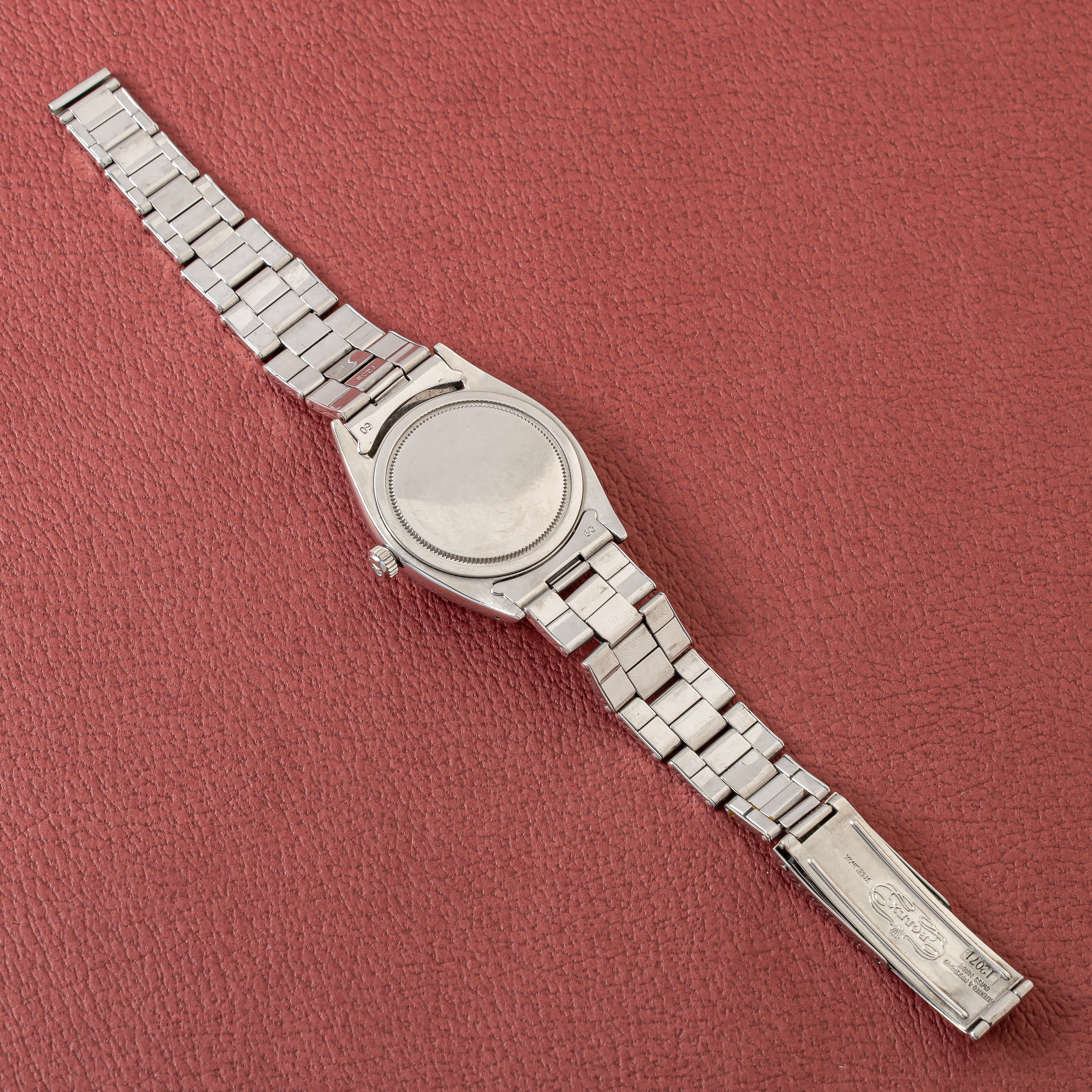ロレックス オイスターデイト 1956年製 Ref.6494 剣針 赤黒カレンダー